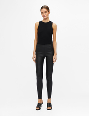 Object - OBJBELLE MW COATED LEGGINGS NOOS - party wear at outlet prices - black - 7