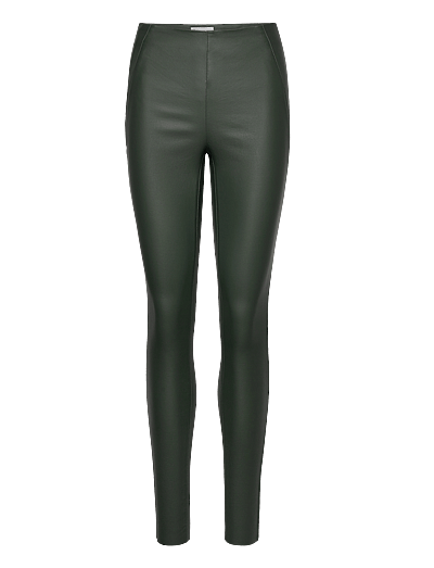 Object OBJBELLE MW COATED LEGGINGS NOOS - Lederhosen - DUFFEL BAG / khaki/green