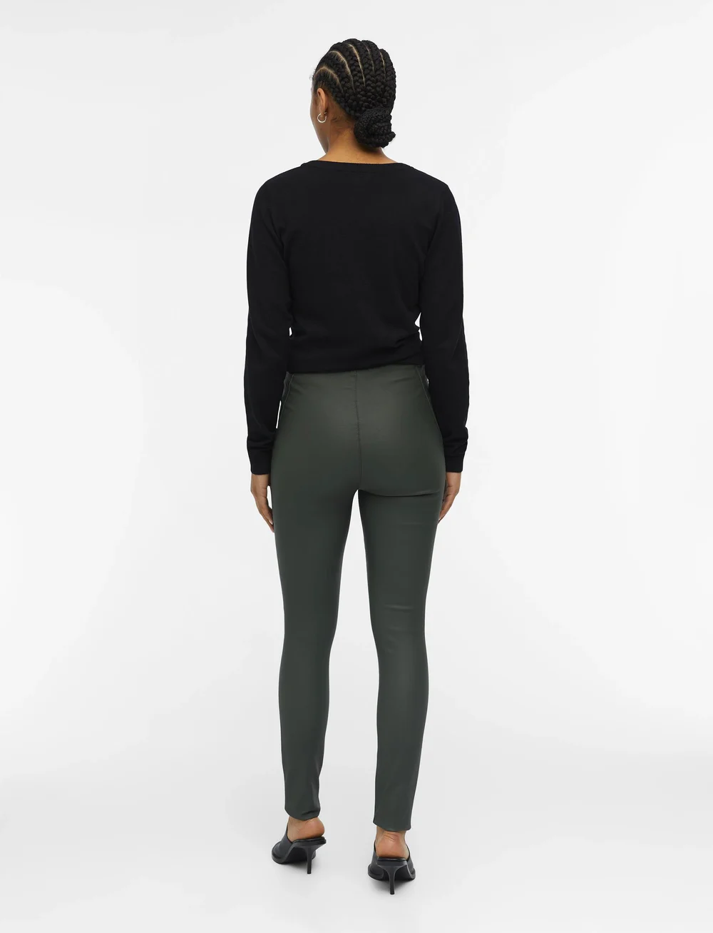 Object - OBJBELLE MW COATED LEGGINGS NOOS - lederhosen - duffel bag - 3
