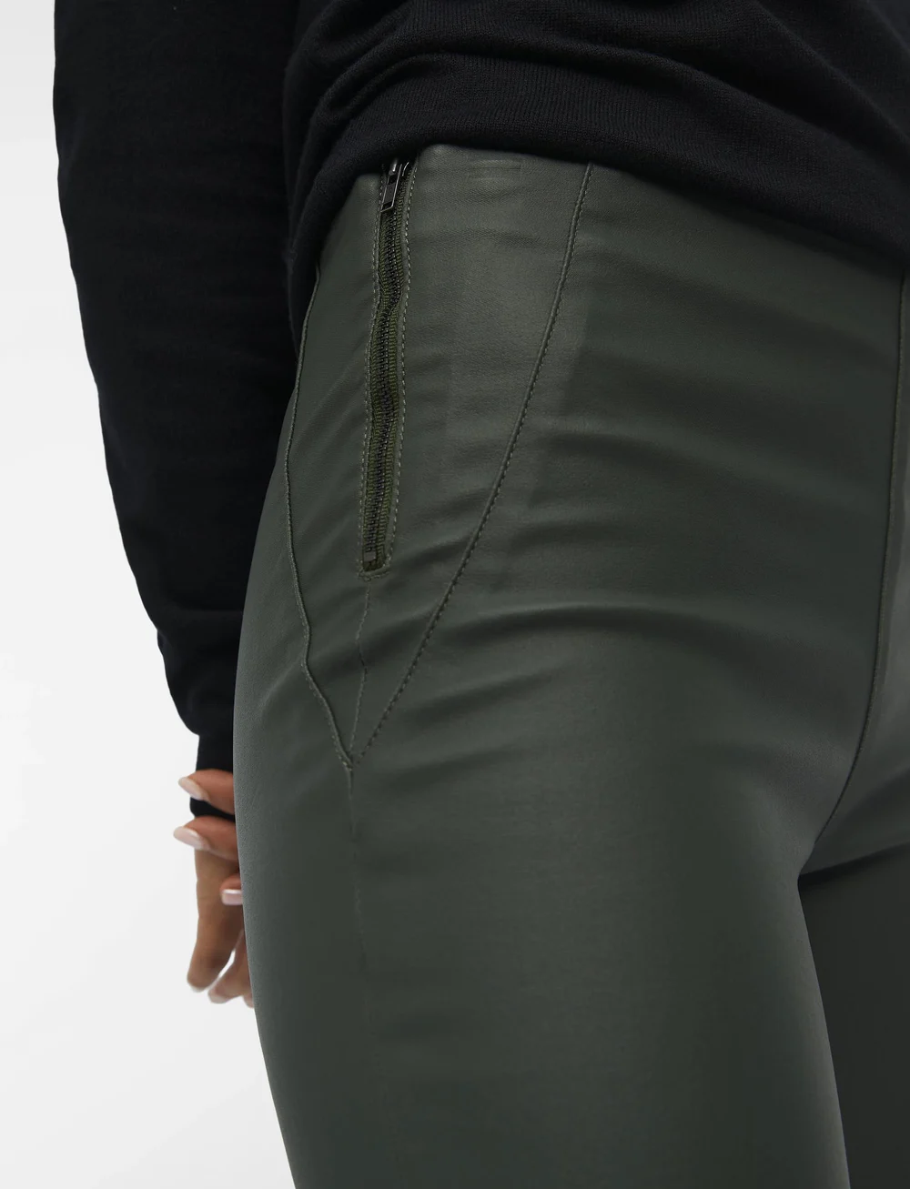 Object - OBJBELLE MW COATED LEGGINGS NOOS - lederhosen - duffel bag - 4