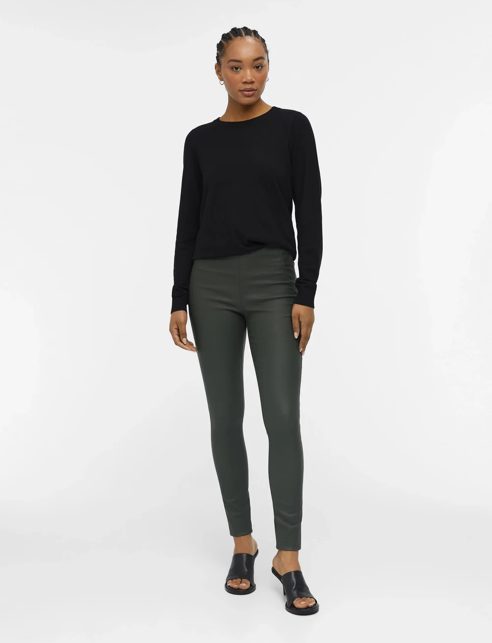 Object - OBJBELLE MW COATED LEGGINGS NOOS - lederhosen - duffel bag - 5