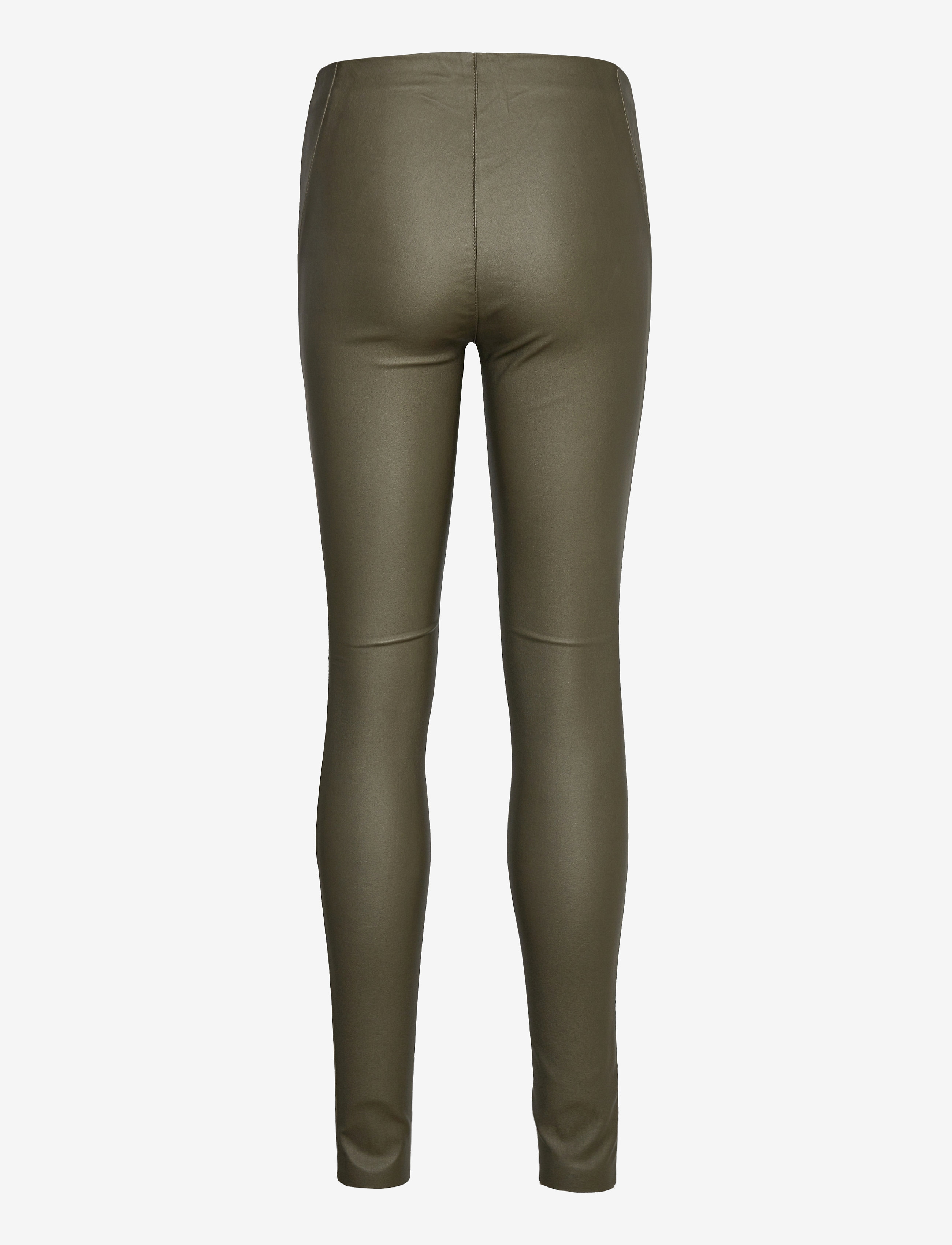 Object - OBJBELLE MW COATED LEGGINGS NOOS - nahkahousut - forest night - 2