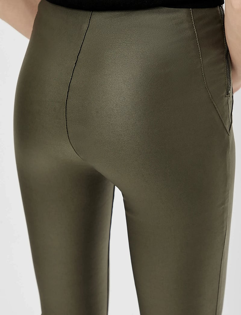 Object - OBJBELLE MW COATED LEGGINGS NOOS - lederhosen - forest night - 4