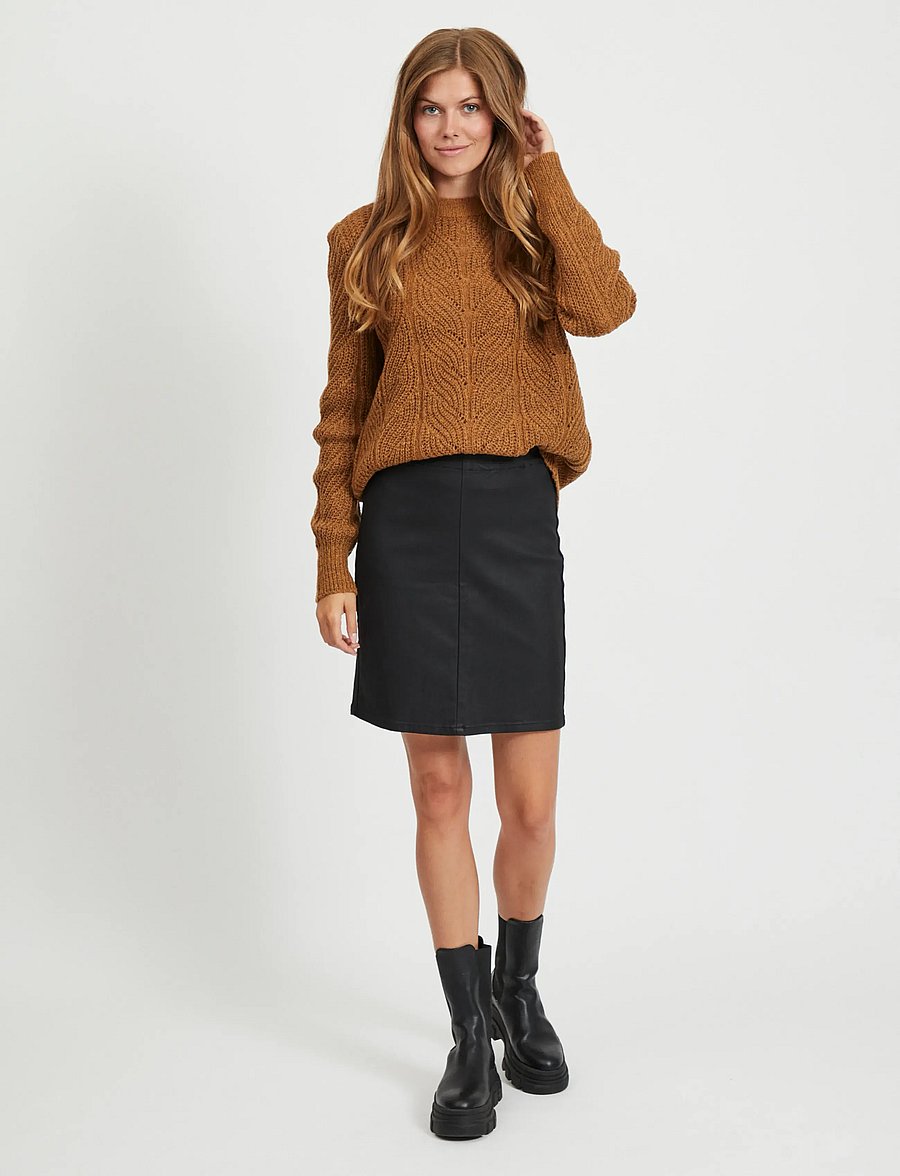 Object - OBJBELLE MW SUPERCOATED SKIRT - pliiatsseelikud - black - 4