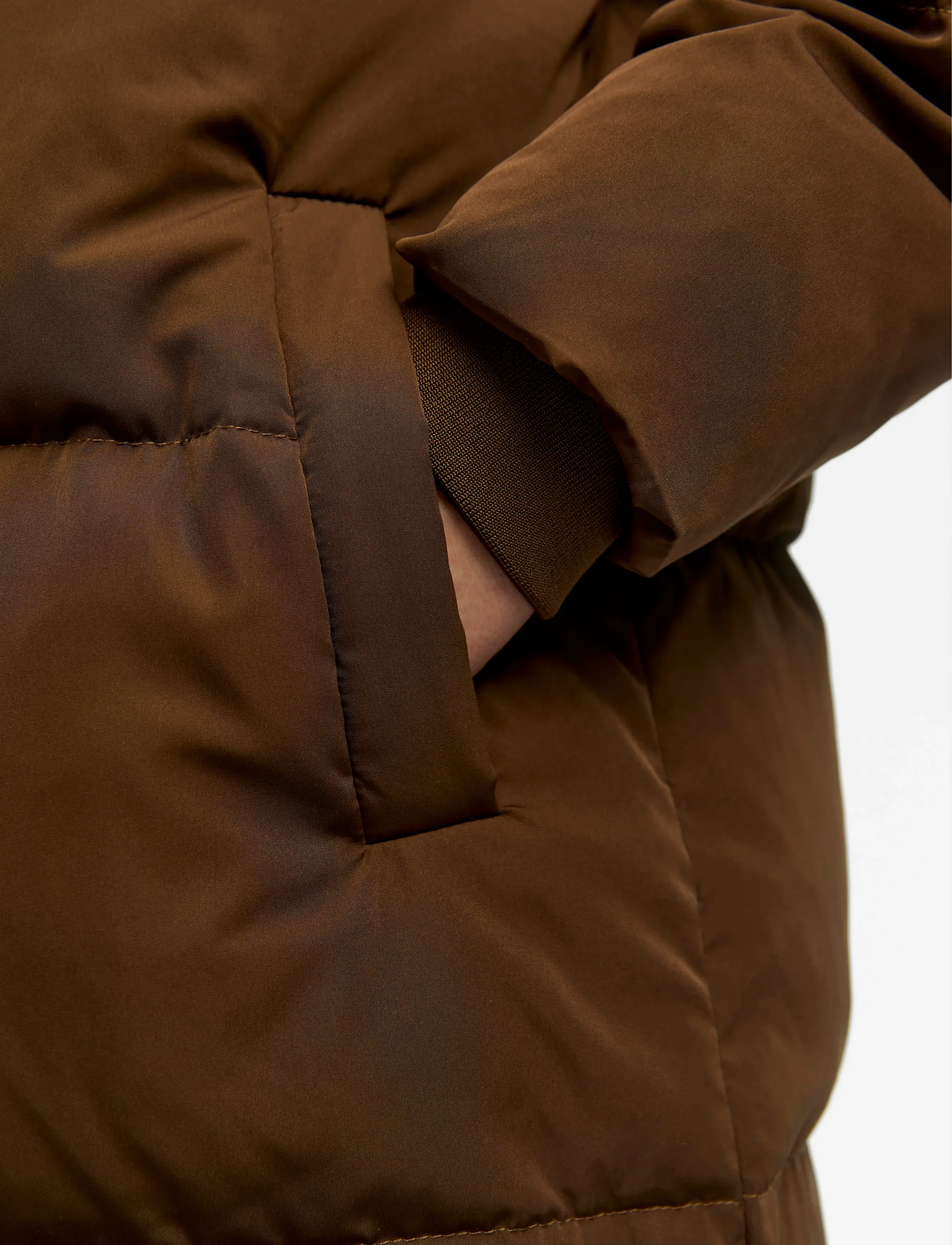 Object - OBJLOUISE LONG DOWN JACKET - dunjakker - dark earth - 5