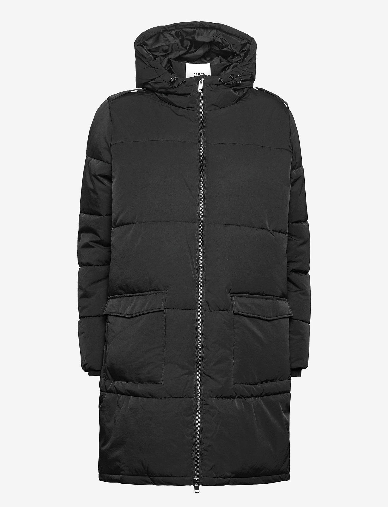 Object - OBJZHANNA L/S LONG JACKET - winter coats - black - 1
