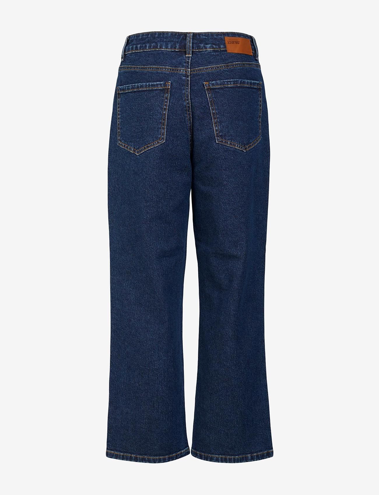 Object - OBJMOJI HW STRAIGHT ANKLE JEANS - dark blue denim - 1