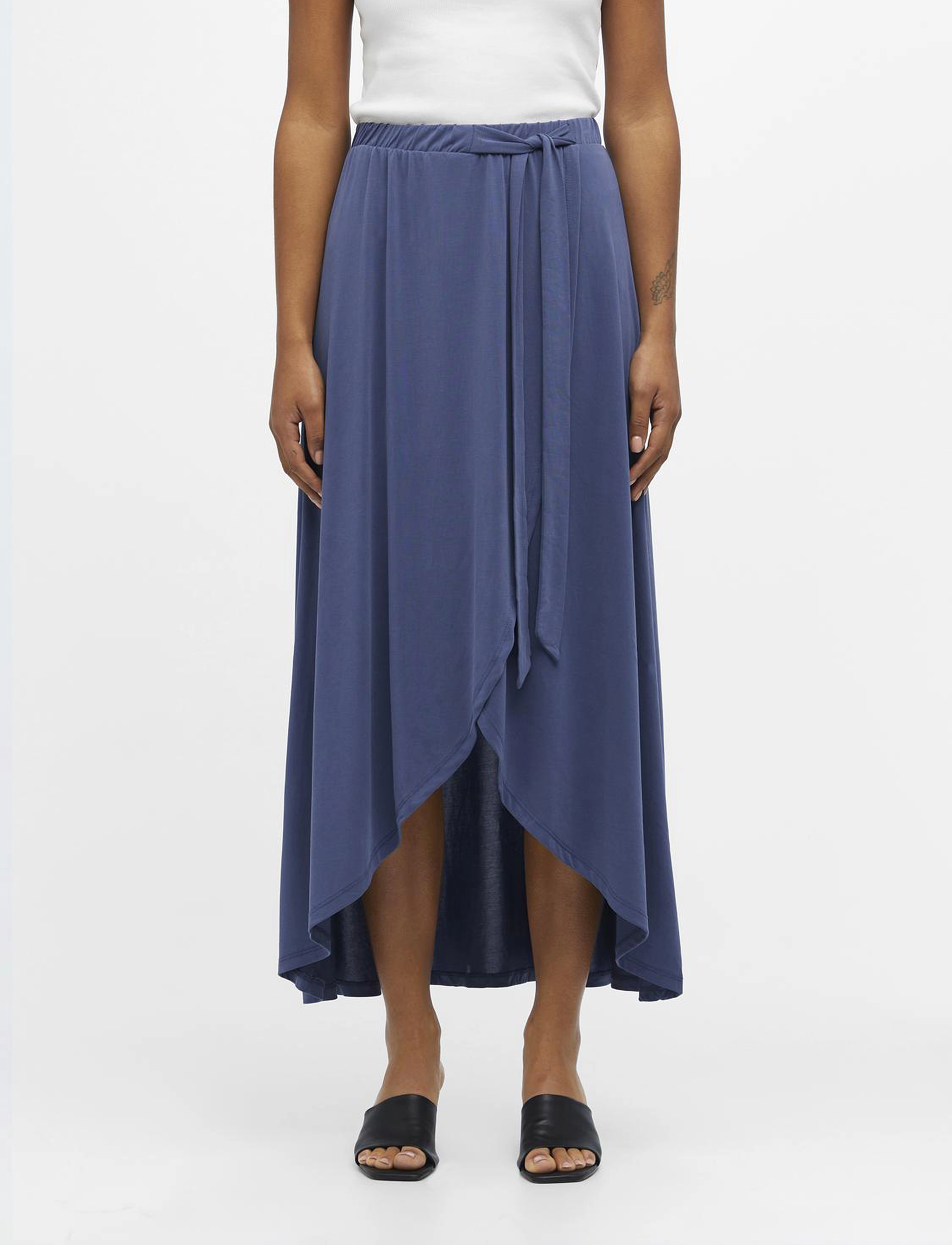 Object - OBJANNIE SKIRT NOOS - wickelröcke - blue indigo - 0