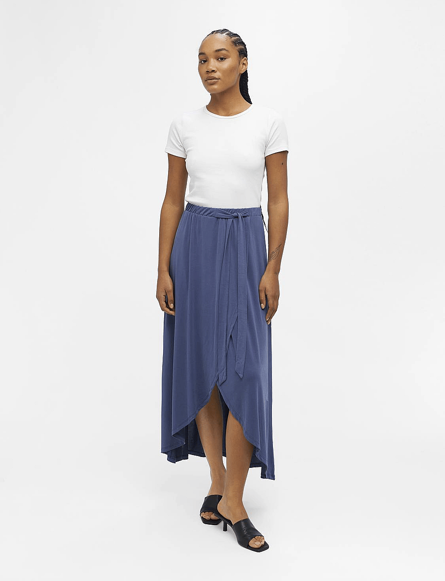 Object - OBJANNIE SKIRT NOOS - wickelröcke - blue indigo - 3