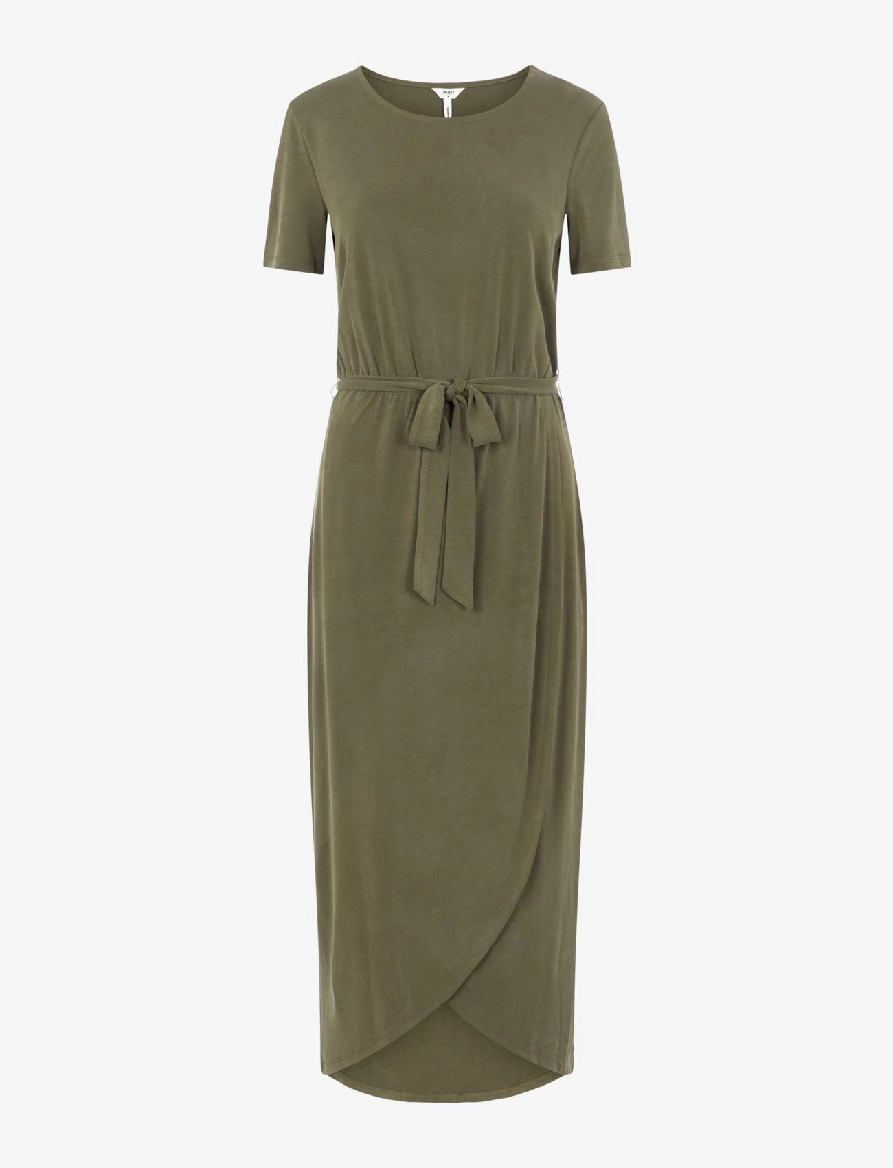 Object OBJANNIE NADIA S/S DRESS - Kleider - FOREST NIGHT / khaki/green