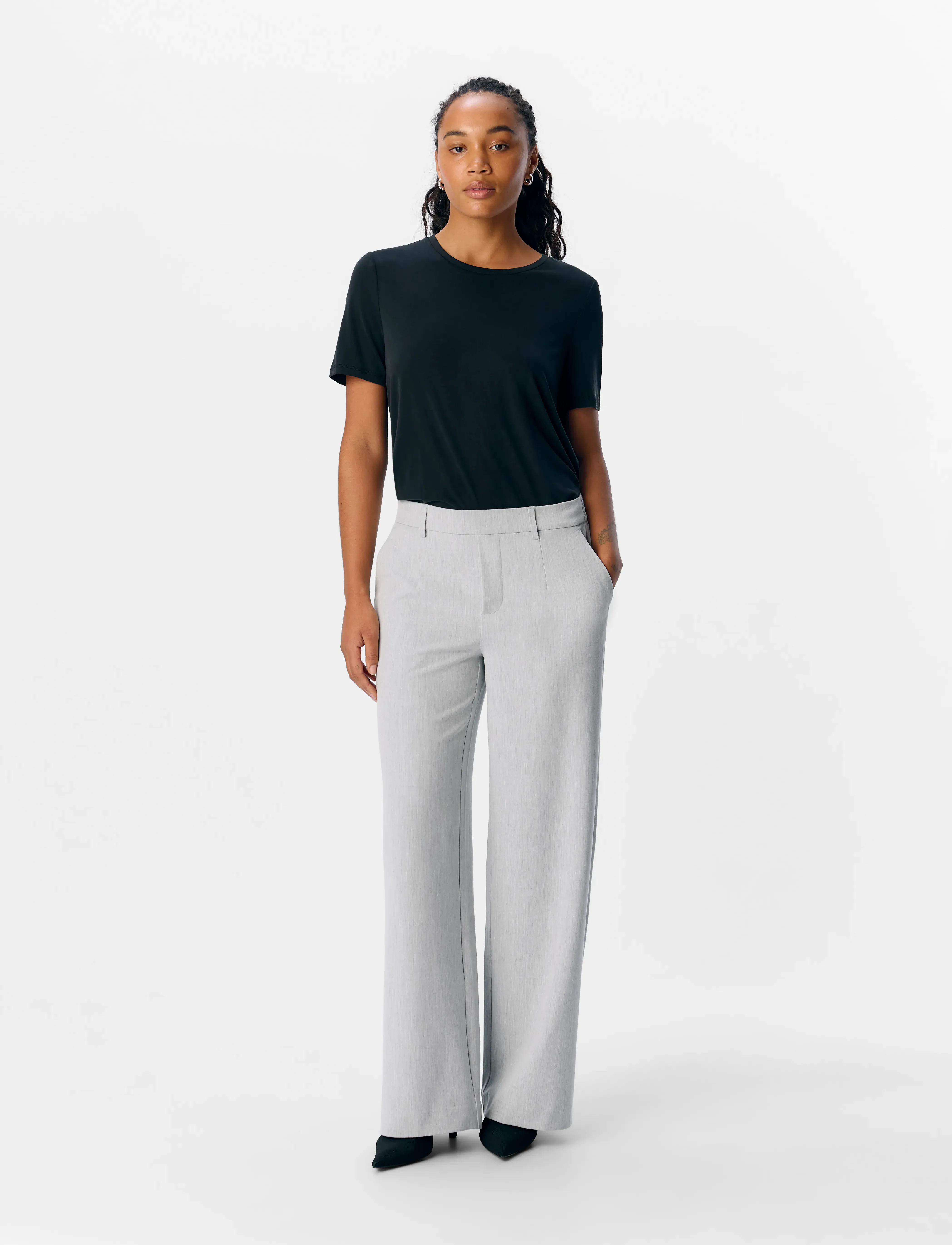 Object Objannie S/S T-Shirt Noos, Kvinder, Kortærmet T-Shirt, Sort, Str: M