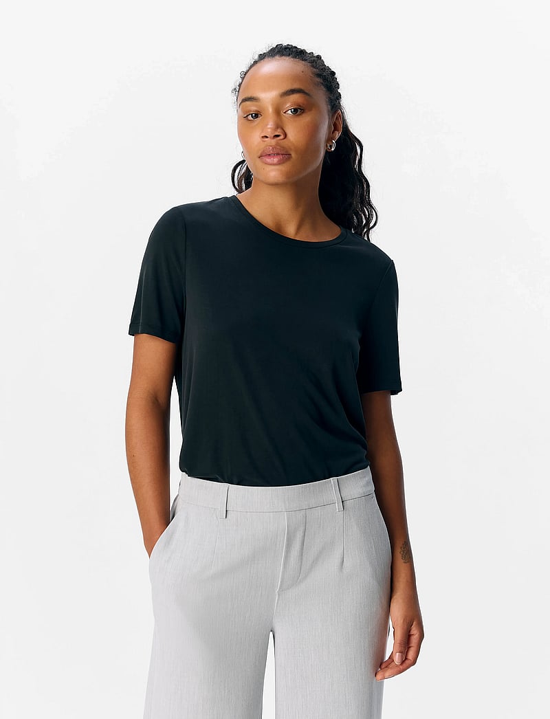 Object - OBJANNIE S/S T-SHIRT NOOS - t-shirts - black - 4