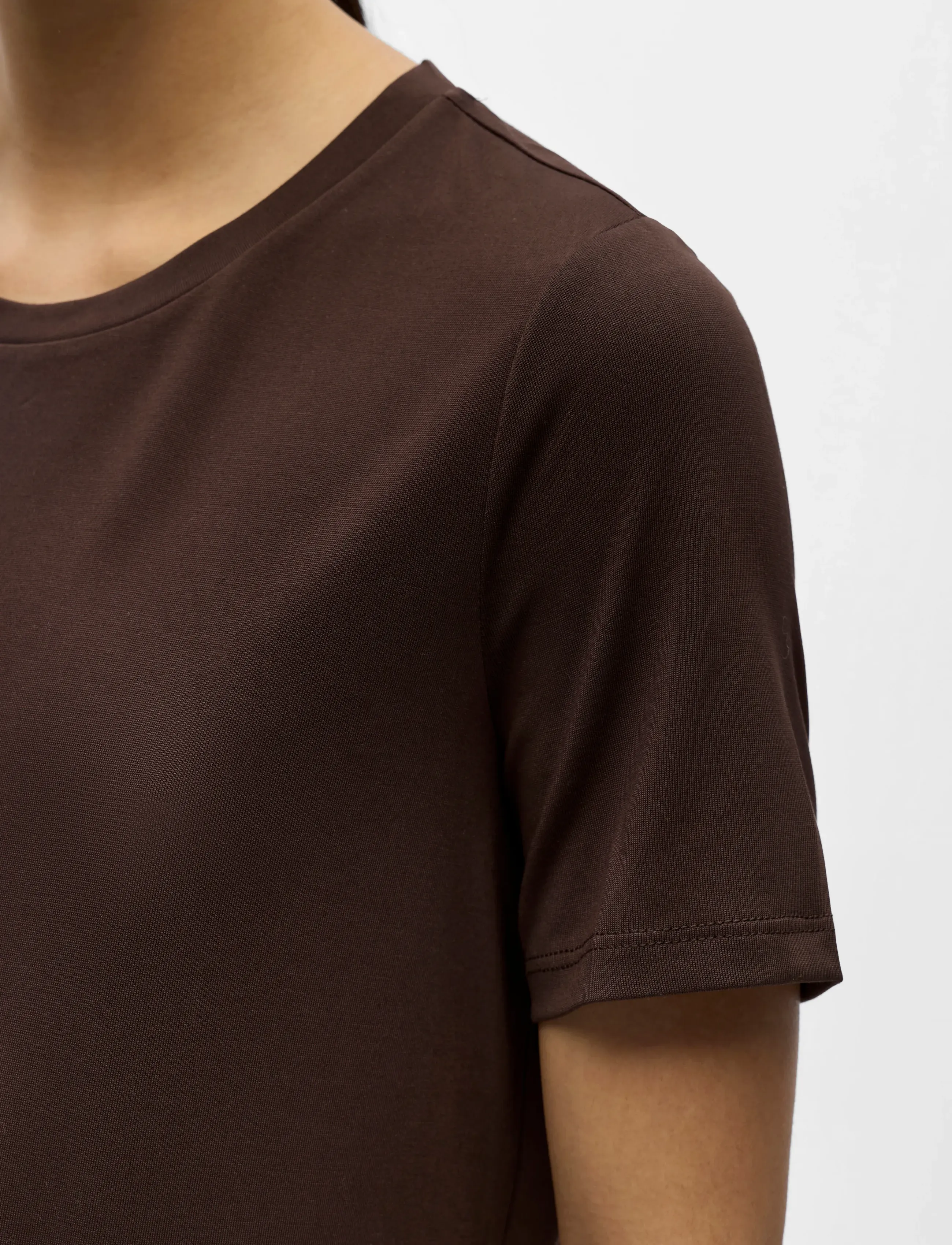 Object - OBJANNIE S/S T-SHIRT NOOS - t-shirts - seal brown - 3