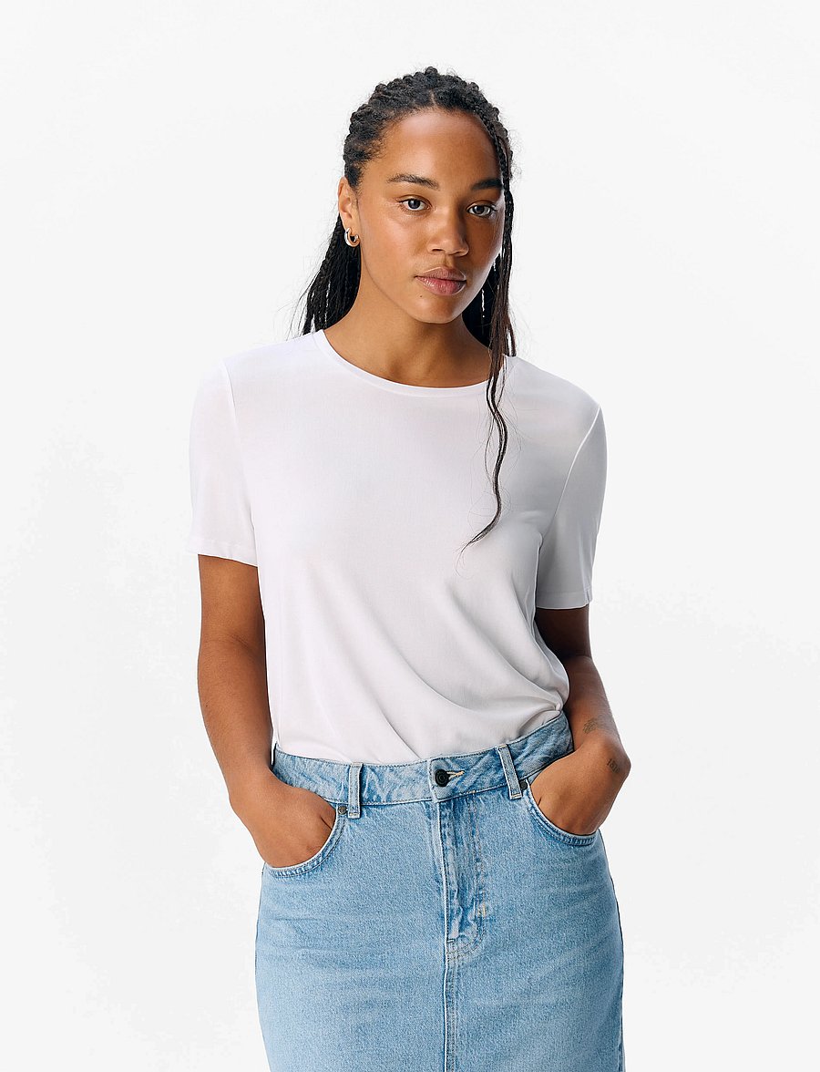 Object - OBJANNIE S/S T-SHIRT NOOS - t-shirts - white - 0