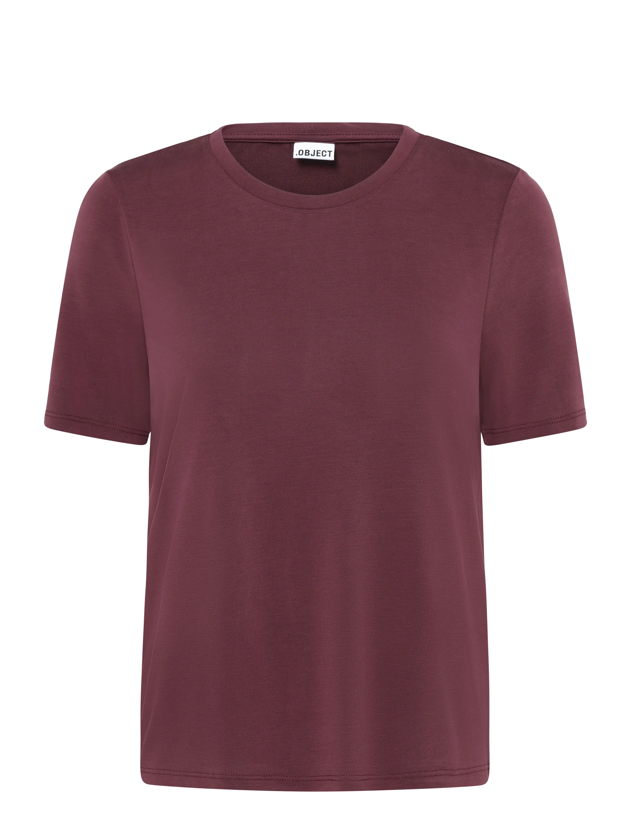 Object OBJANNIE S/S T-SHIRT NOOS - T-shirts & Tops - WINDSOR WINE / burgundy
