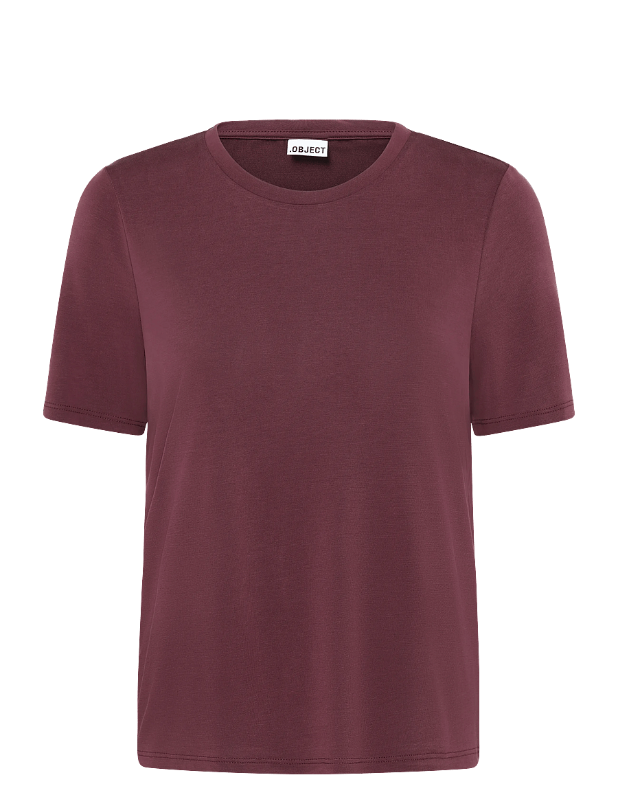 Object - OBJANNIE S/S T-SHIRT NOOS - t-shirts - windsor wine - 1
