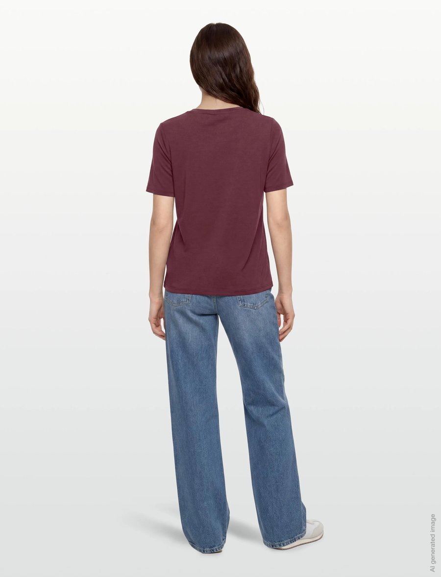 Object - OBJANNIE S/S T-SHIRT NOOS - t-shirts - windsor wine - 4