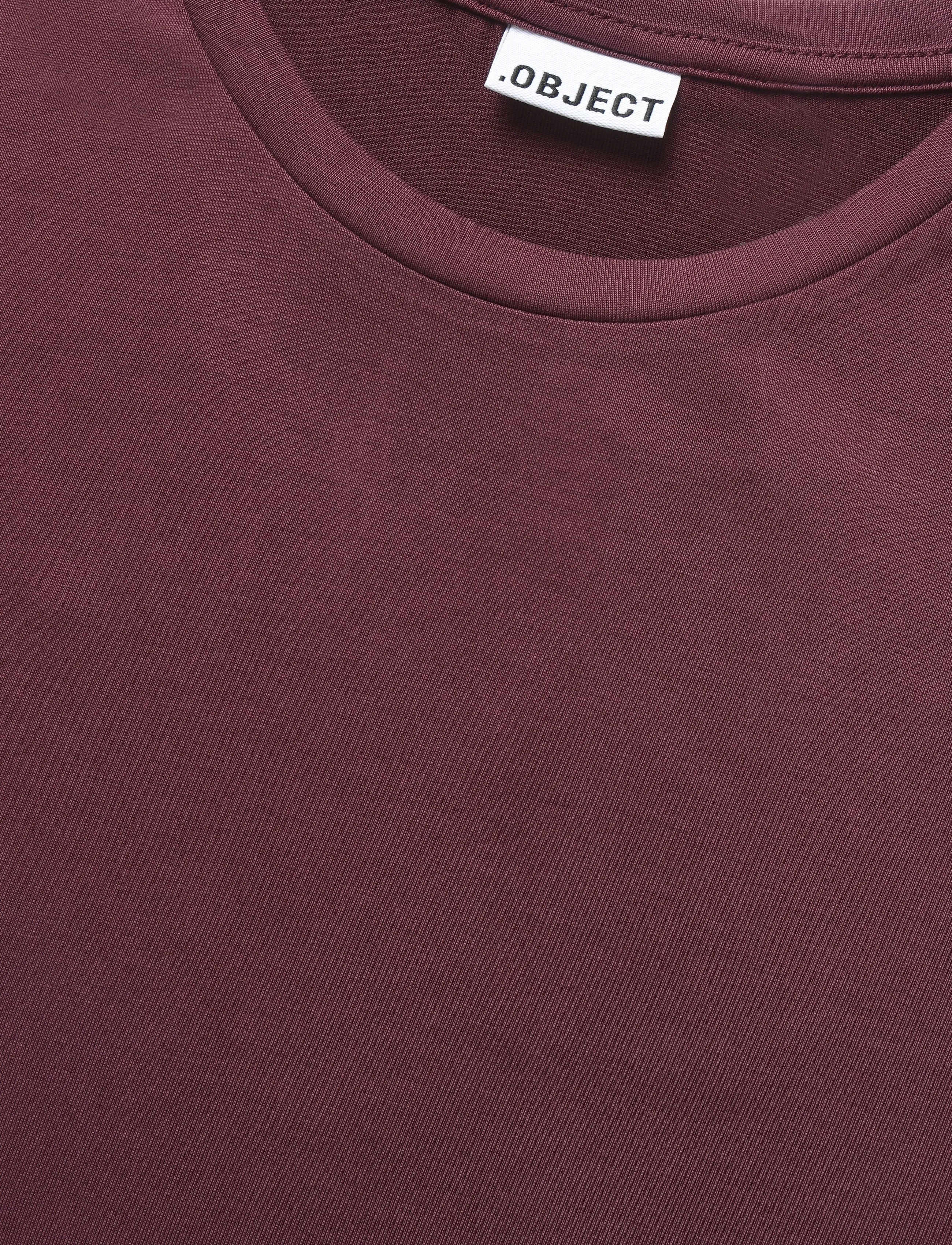 Object - OBJANNIE S/S T-SHIRT NOOS - t-shirts - windsor wine - 5