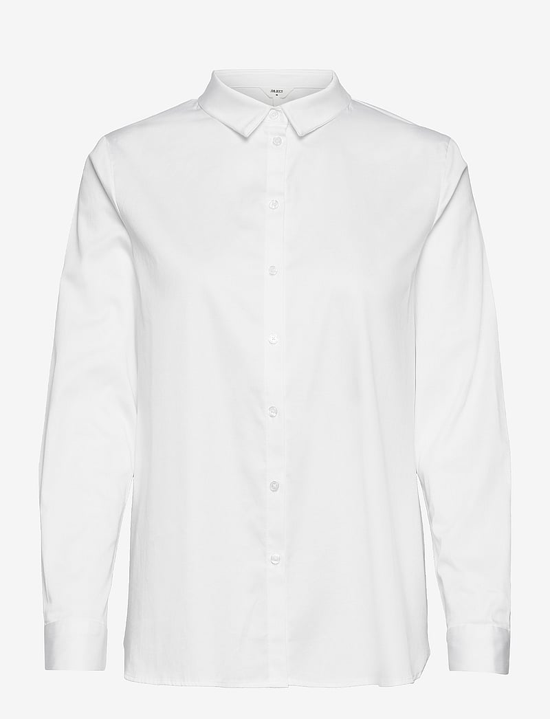 Object - OBJROXA L/S LOOSE SHIRT - långärmade skjortor - white - 1
