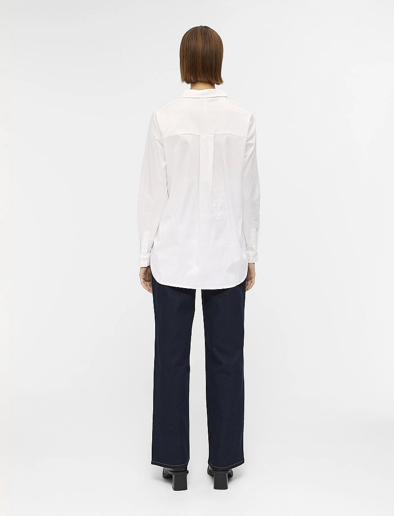 Object - OBJROXA L/S LOOSE SHIRT - långärmade skjortor - white - 3