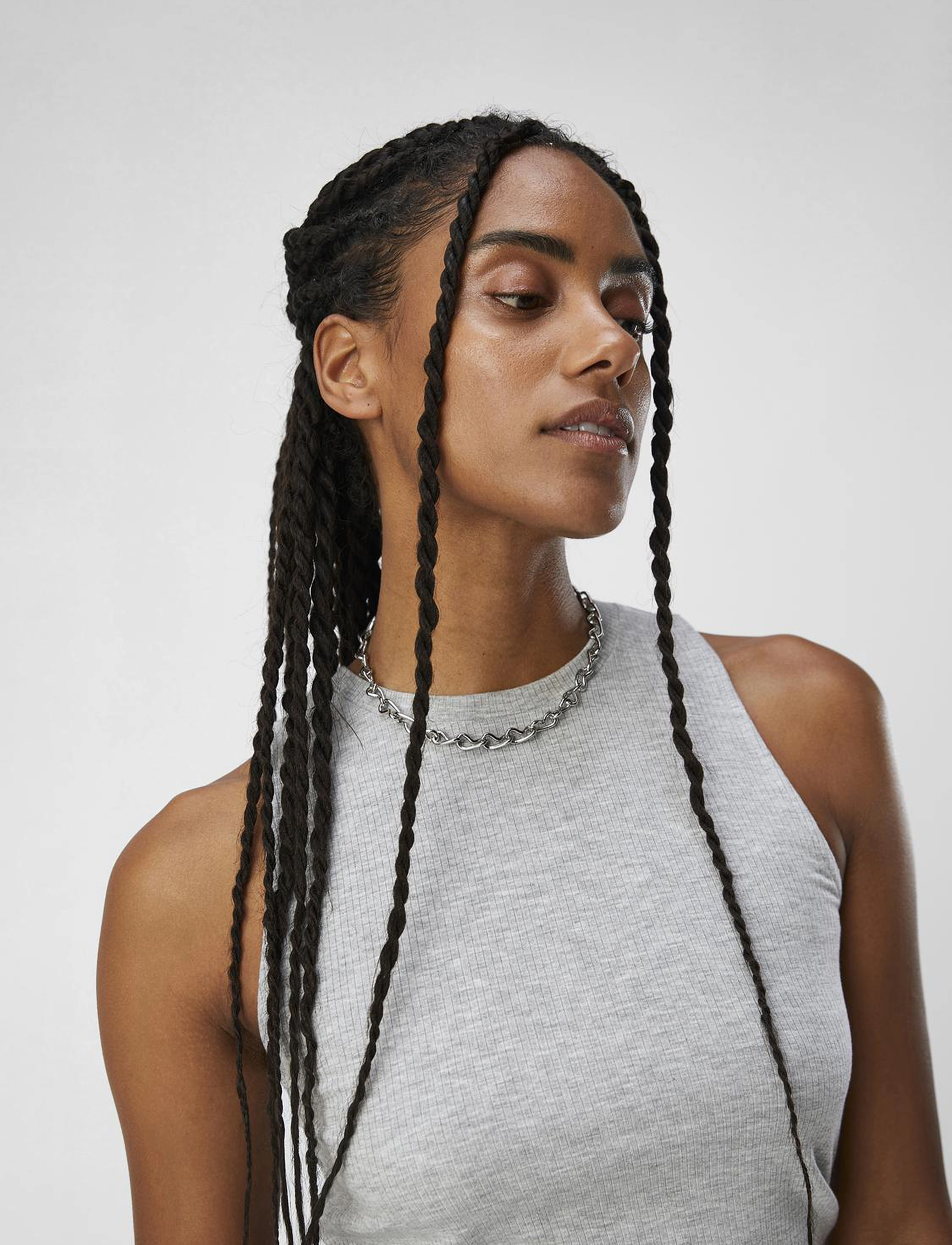 Object - OBJJAMIE S/L TANK TOP NOOS - laveste priser - light grey melange - 5