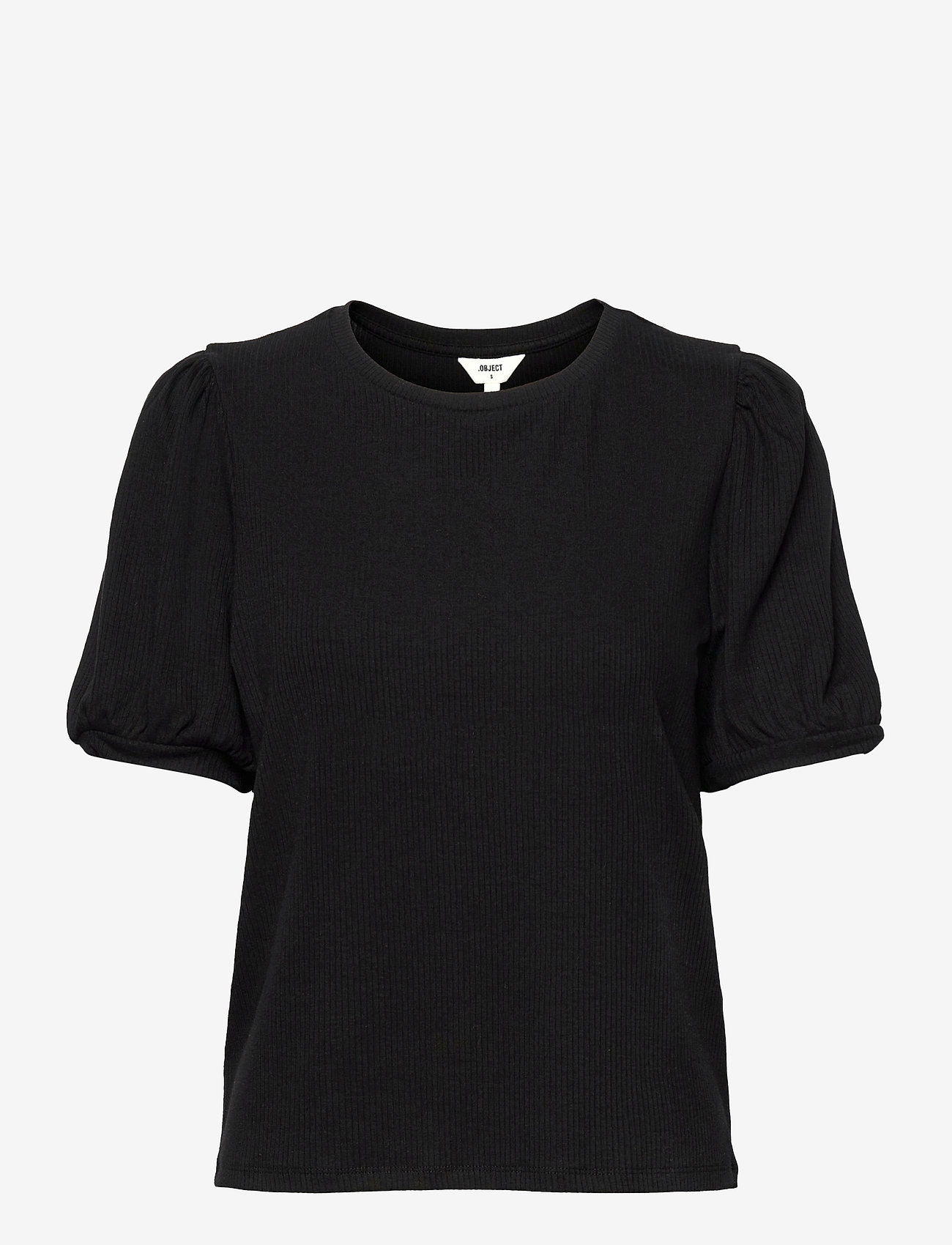 Object - OBJJAMIE S/S TOP - short-sleeved blouses - black - 0