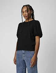 Object - OBJJAMIE S/S TOP - short-sleeved blouses - black - 2