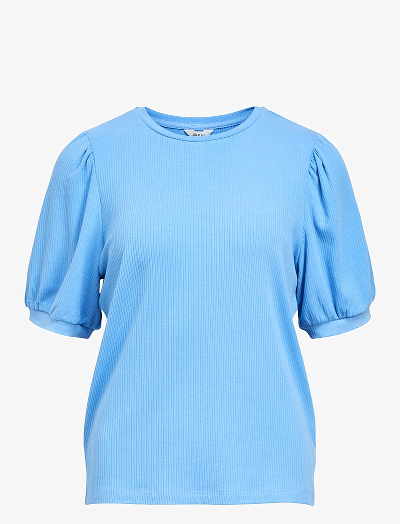 Object - OBJJAMIE S/S TOP NOOS - kurzämlige blusen - cornflower blue - 0