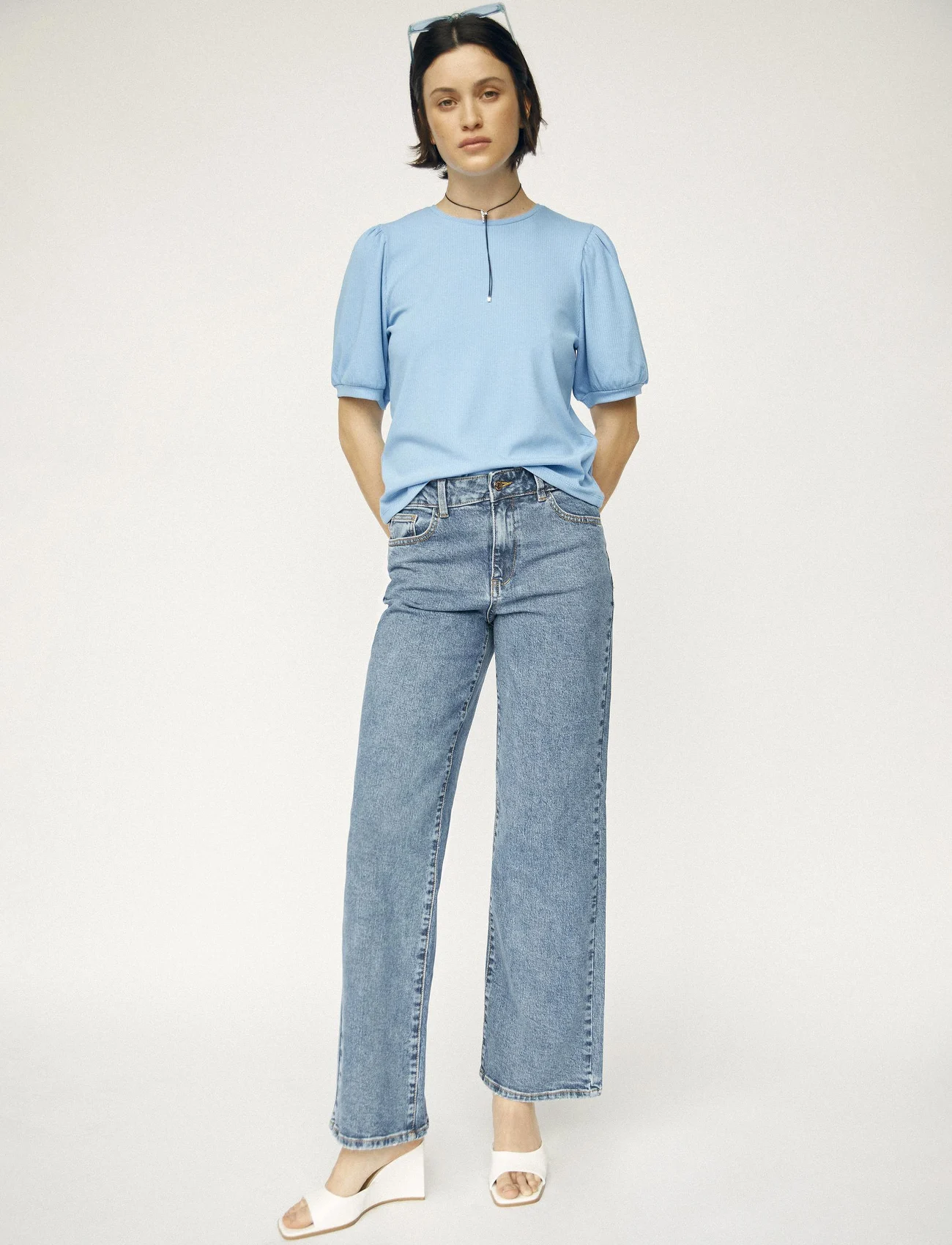 Object - OBJJAMIE S/S TOP - short-sleeved blouses - provence - 1