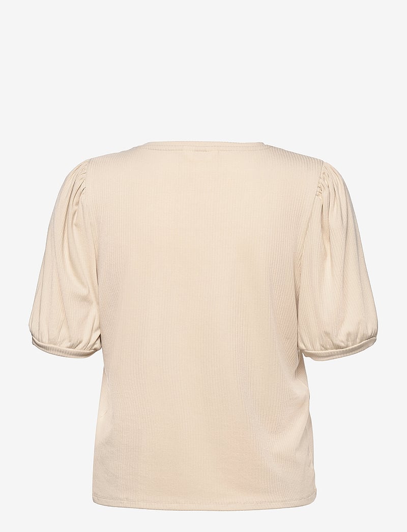 Object - OBJJAMIE S/S TOP NOOS - kortärmade blusar - sandshell - 2