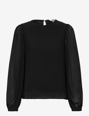 Object - OBJMILA L/S TOP NOOS - long-sleeved blouses - black - 0
