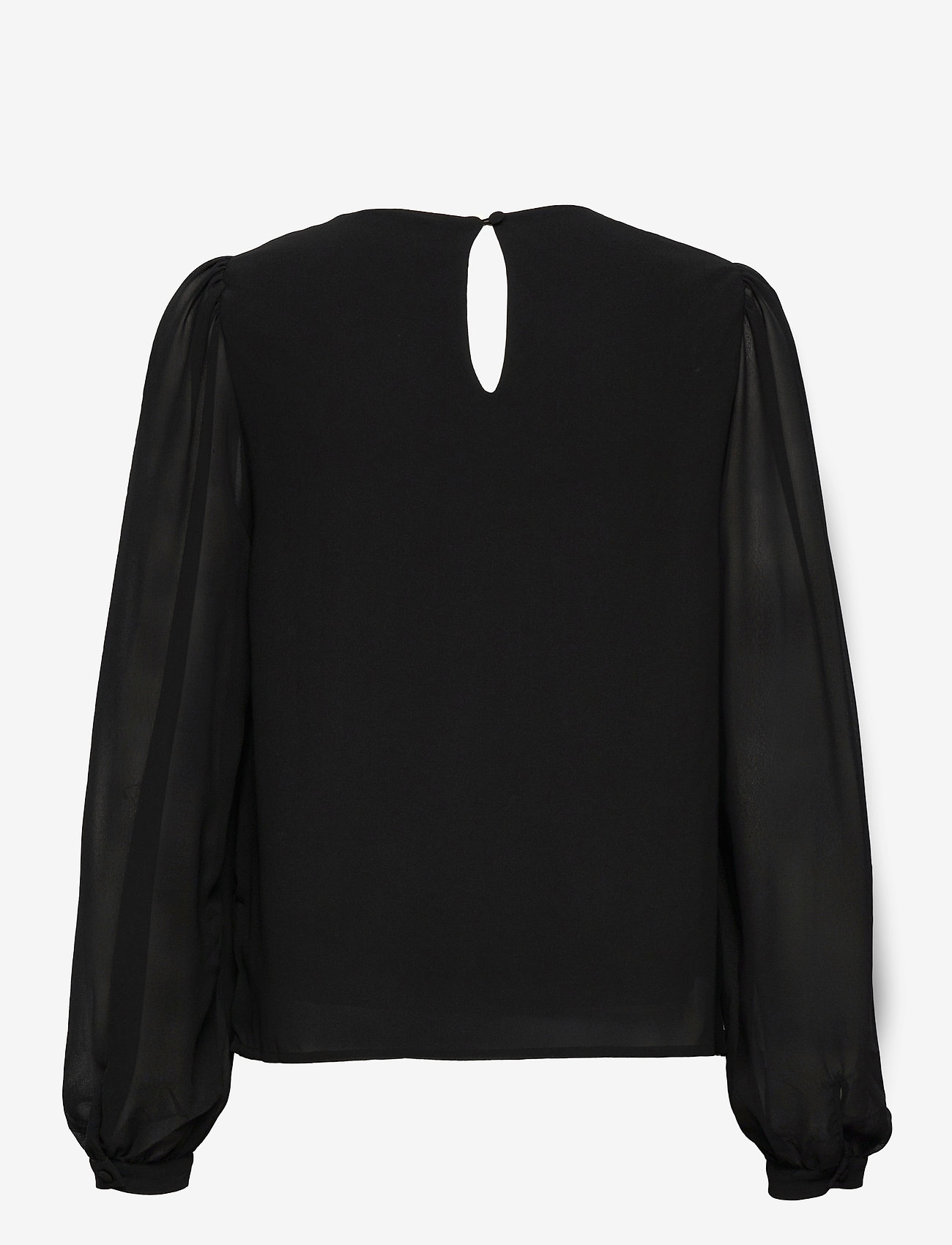 Object - OBJMILA L/S TOP NOOS - long-sleeved blouses - black - 1