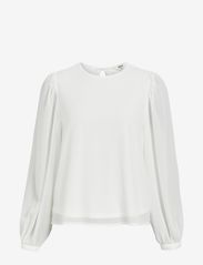 Object - OBJMILA L/S TOP NOOS - blouses met lange mouwen - cloud dancer - 0