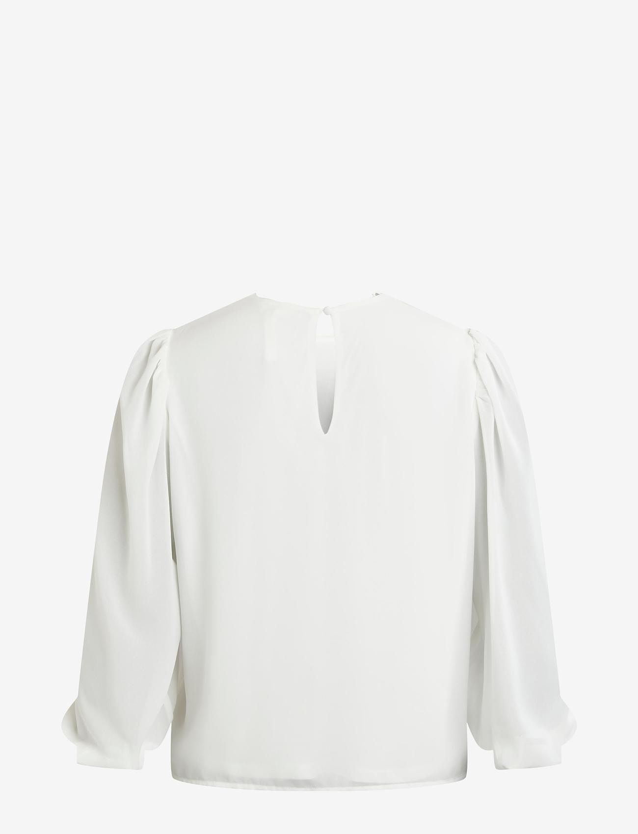 Object - OBJMILA L/S TOP NOOS - long-sleeved blouses - cloud dancer - 1