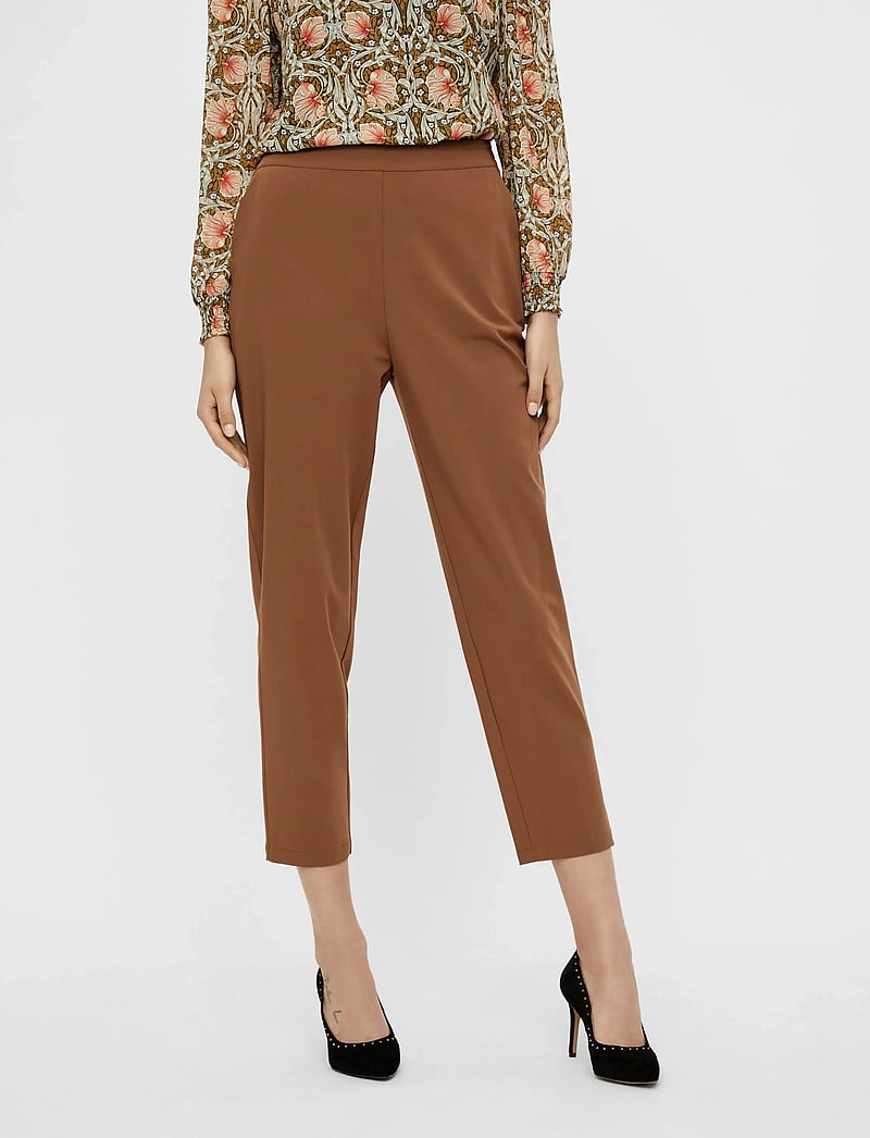 Object - OBJCECILIE NEW MW 7/8 PANTS - broeken met rechte pijp - partridge - 0