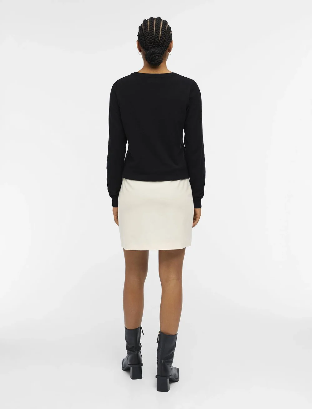 Object - OBJTHESS L/S O-NECK KNIT PULLOVER NOOS - pullover - black - 3