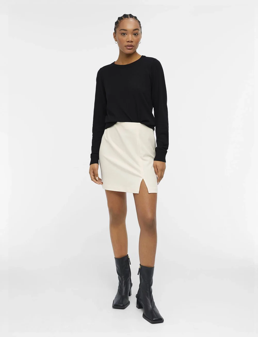 Object - OBJTHESS L/S O-NECK KNIT PULLOVER NOOS - pullover - black - 4