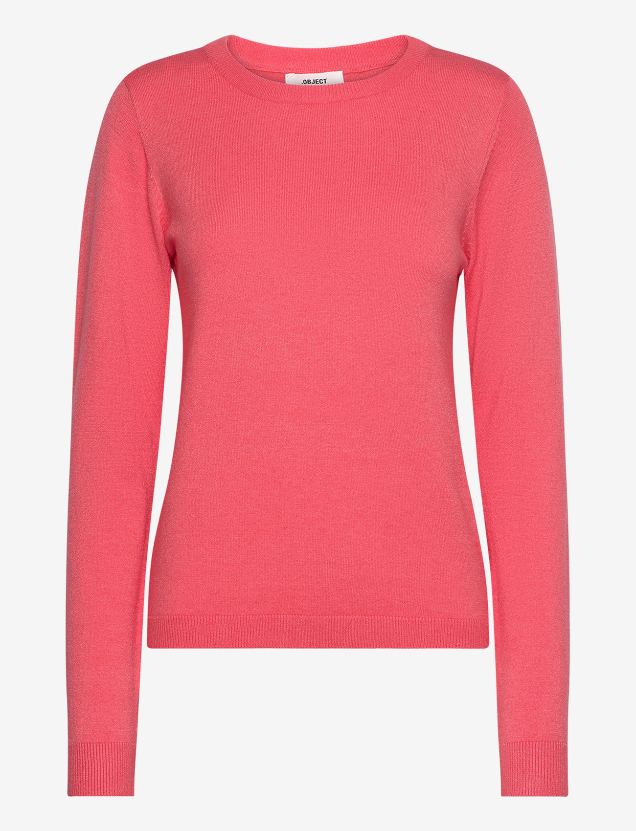 Object - OBJTHESS L/S O-NECK KNIT PULLOVER NOOS - höstkläder - georgia peach - 1