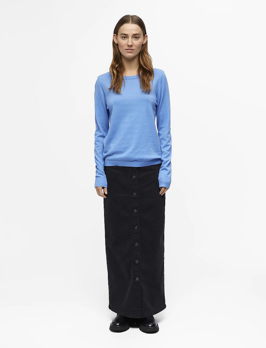 Object - OBJTHESS L/S O-NECK KNIT PULLOVER NOOS - pullover - provence - 5