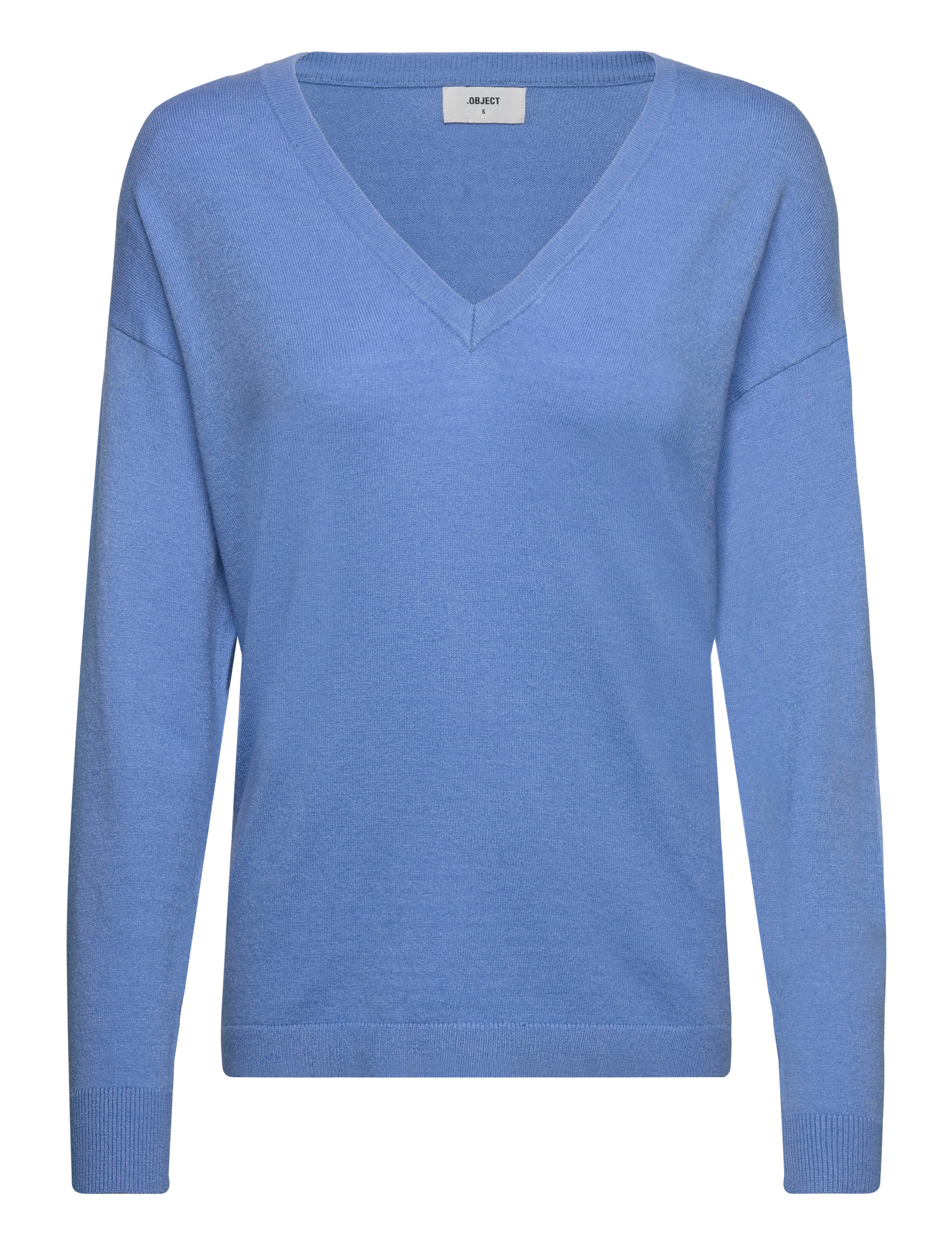 OBJECT Objthess L/S V-Ausschnitt Knit Pullover Noos Blau - S - Damen