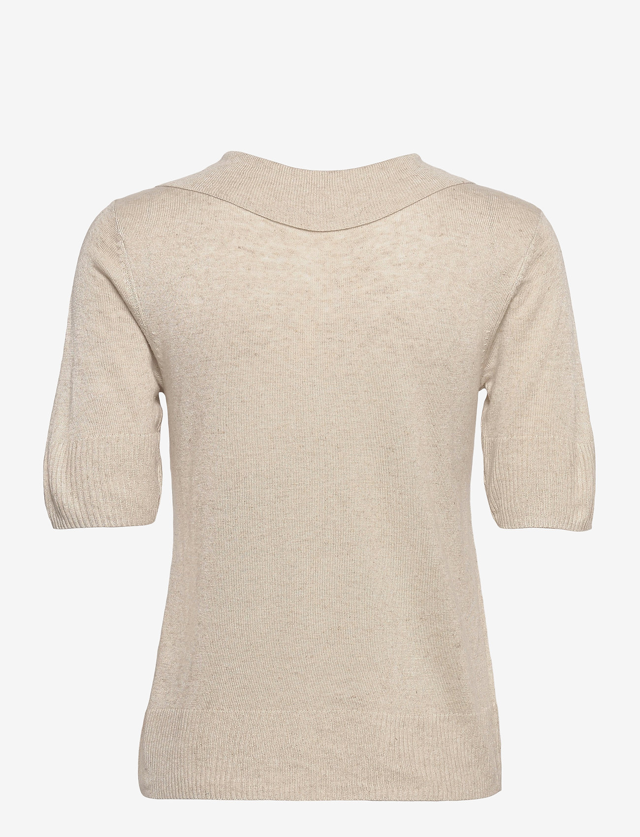 Object - OBJTAMMY S/S  KNIT PULLOVER 114 - sandshell - 1