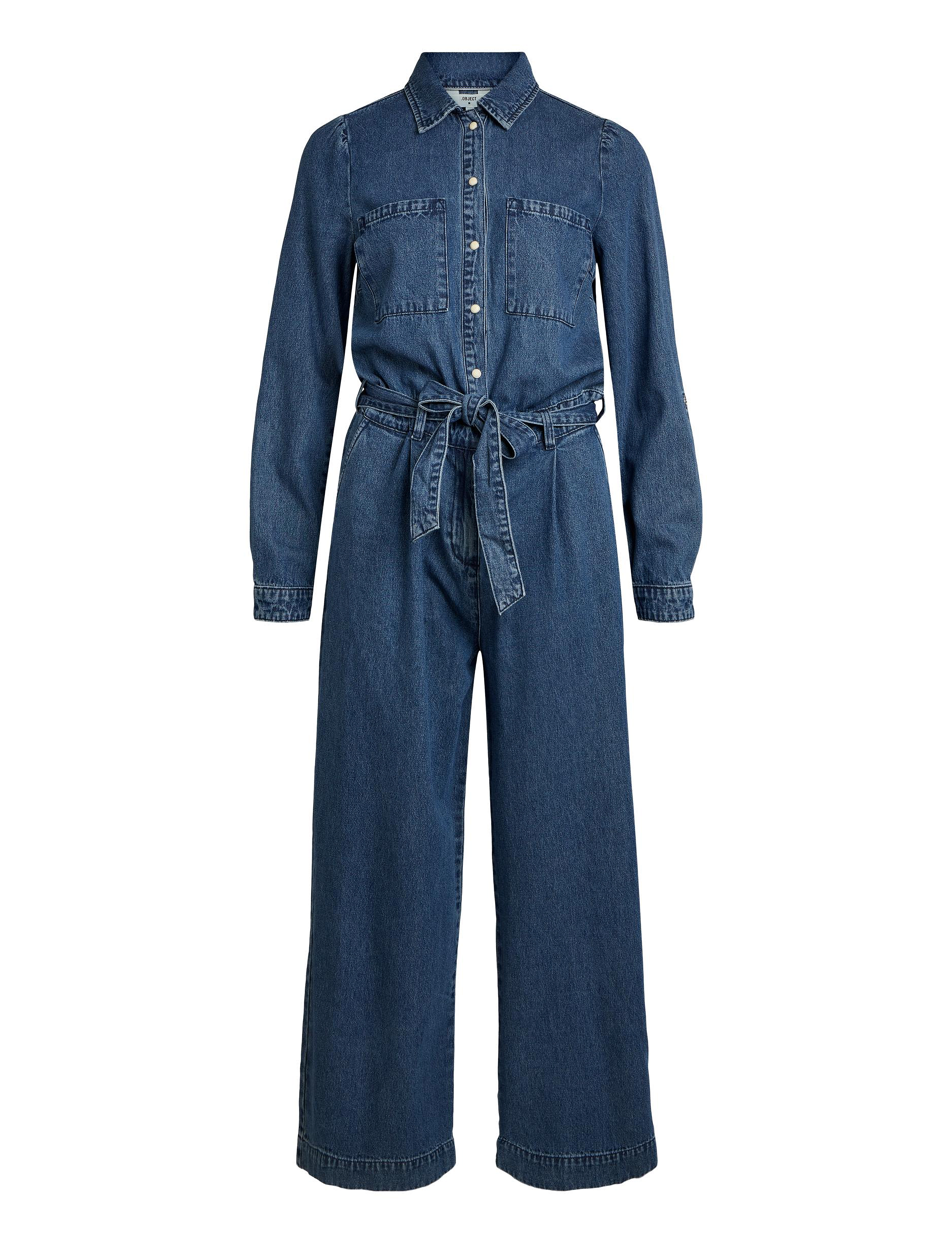 Object - OBJYVONNE DENIM JUMPSUIT REP - medium blue denim - 0