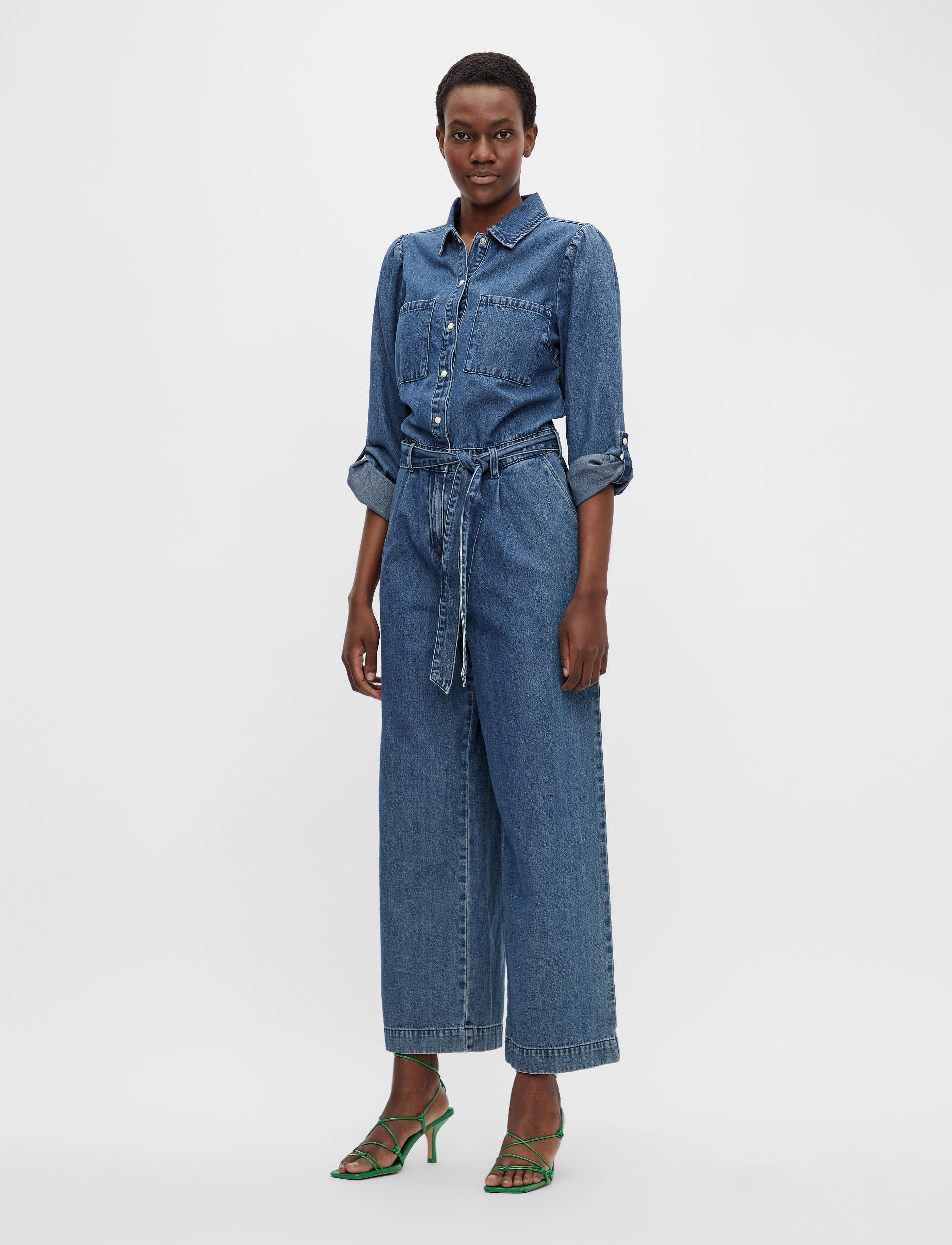 Object - OBJYVONNE DENIM JUMPSUIT REP - medium blue denim - 2