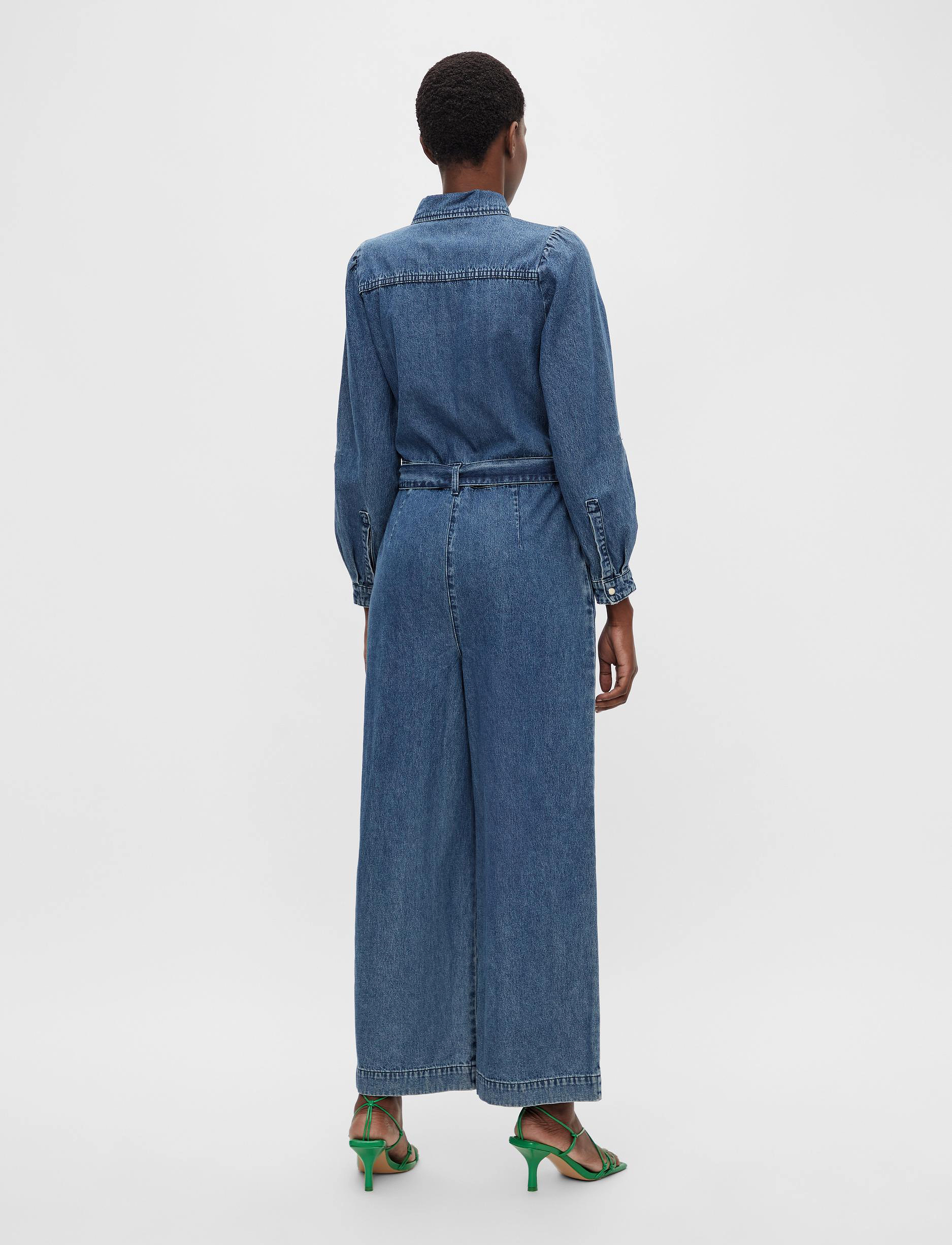 Object - OBJYVONNE DENIM JUMPSUIT REP - medium blue denim - 3