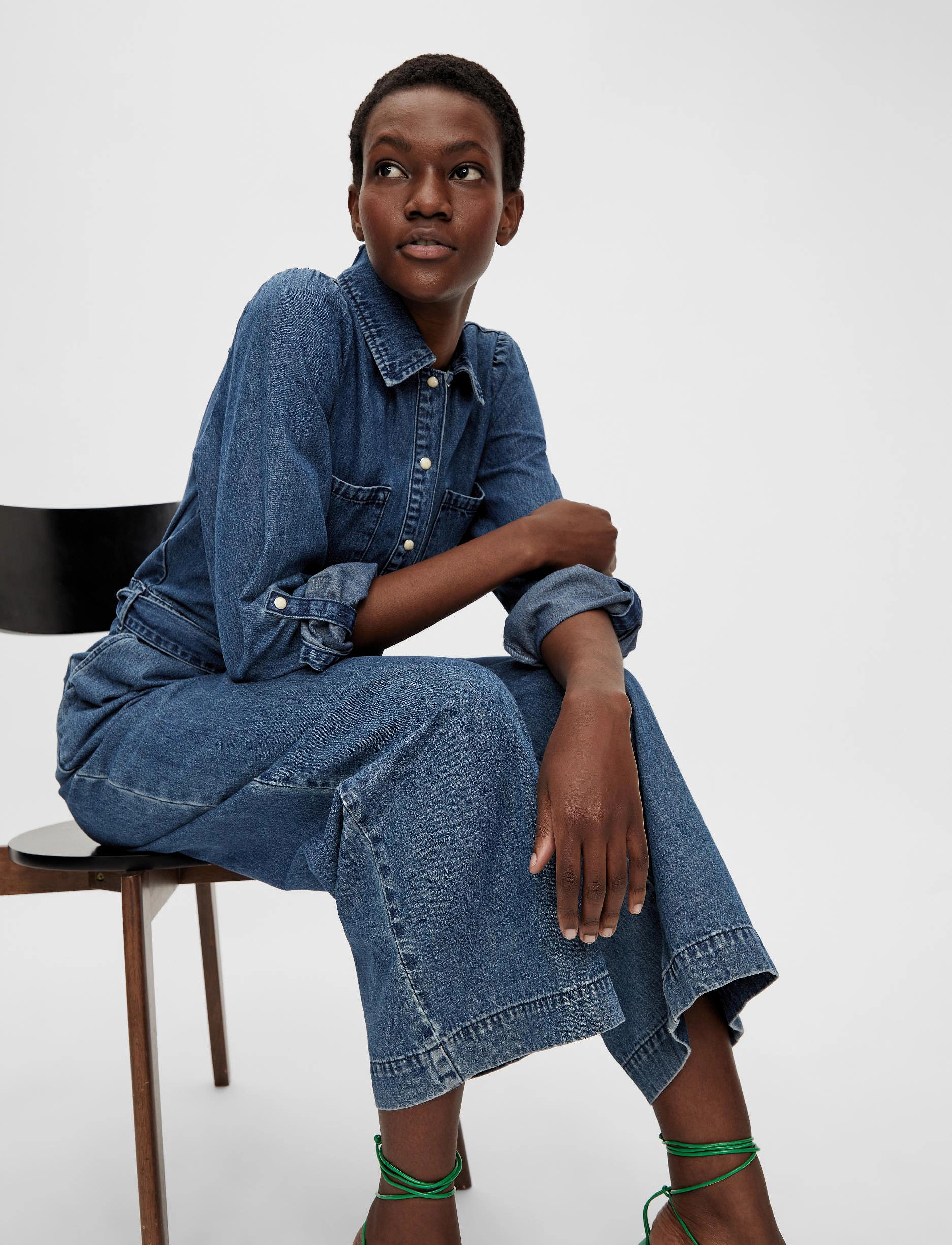 Object - OBJYVONNE DENIM JUMPSUIT REP - medium blue denim - 4