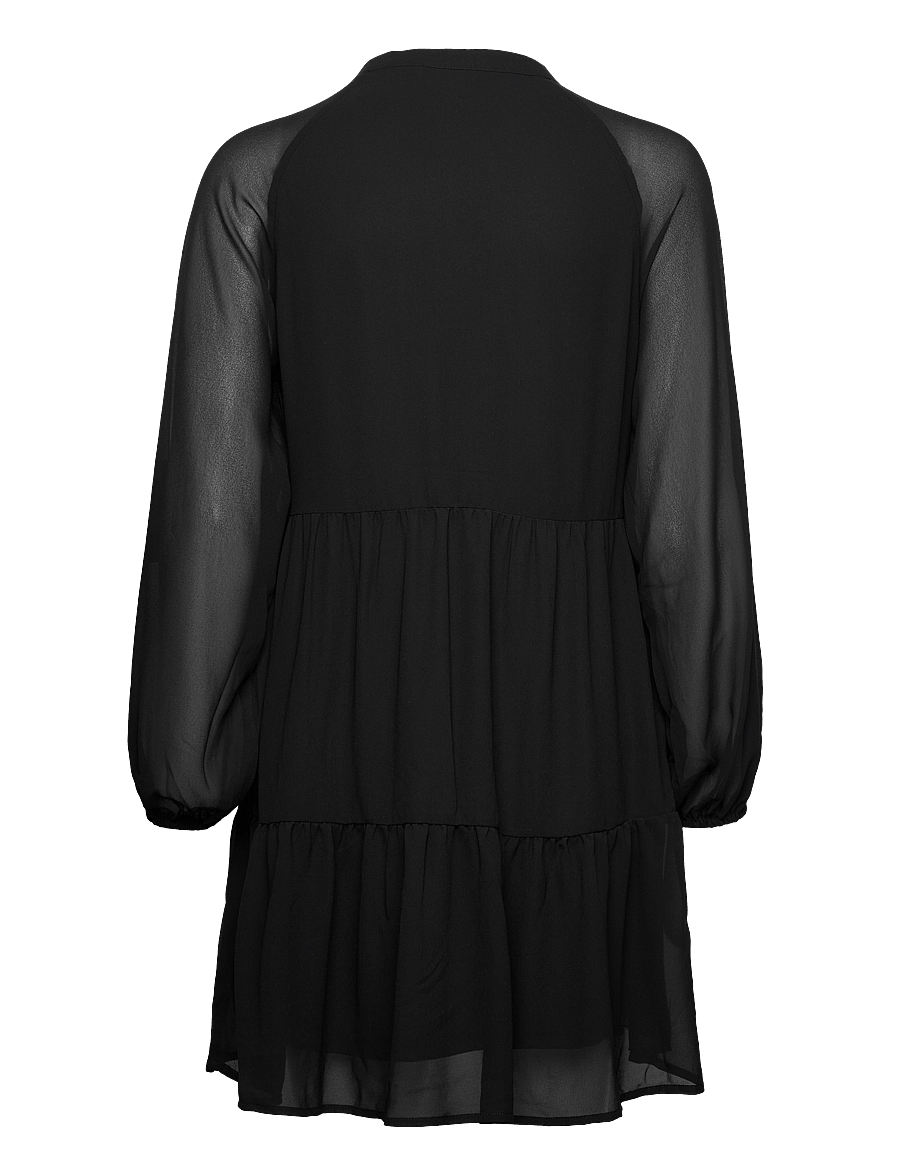Object - OBJMILA GIA L/S DRESS NOOS - sommarklänningar - black - 2