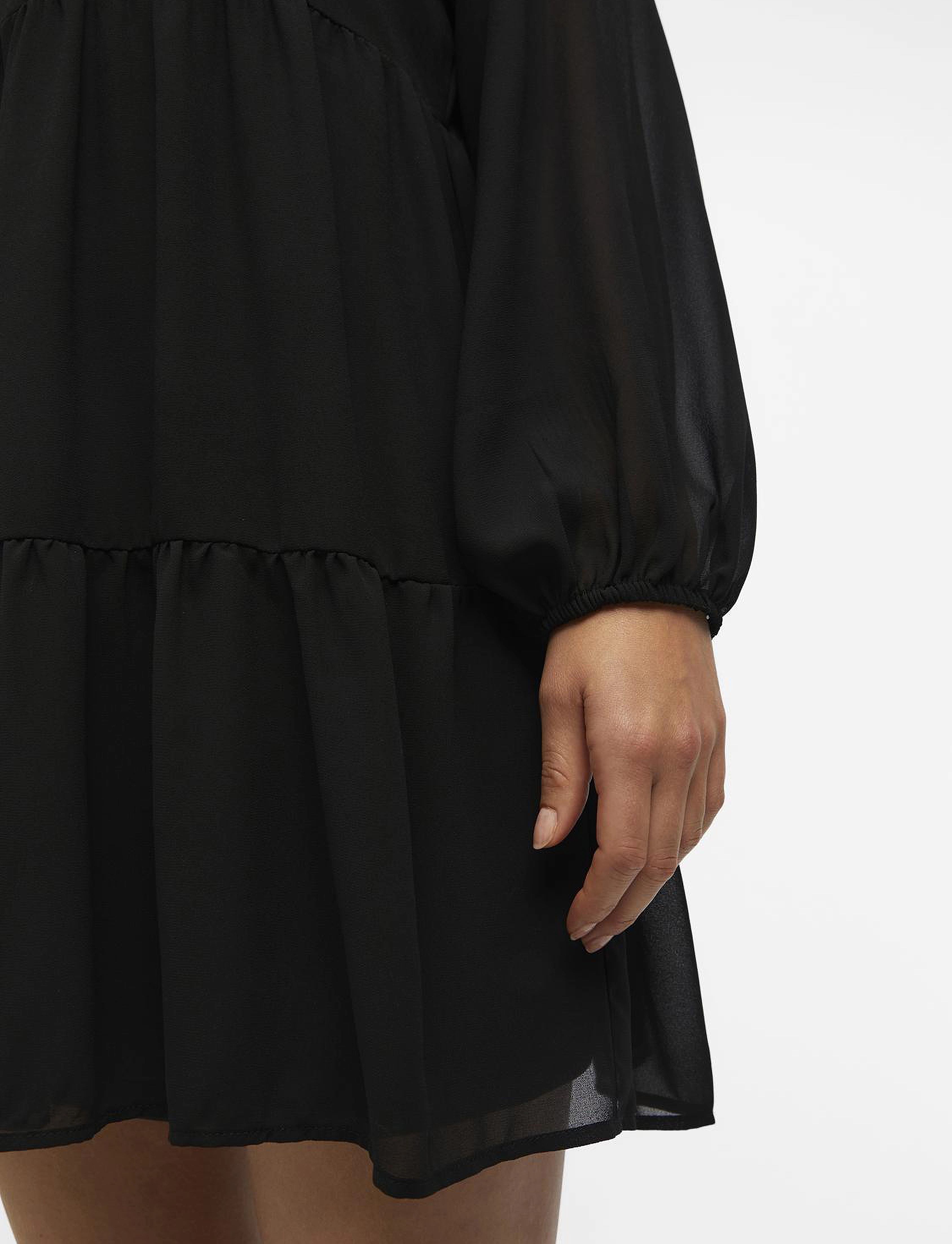 Object - OBJMILA GIA L/S DRESS NOOS - sommarklänningar - black - 4