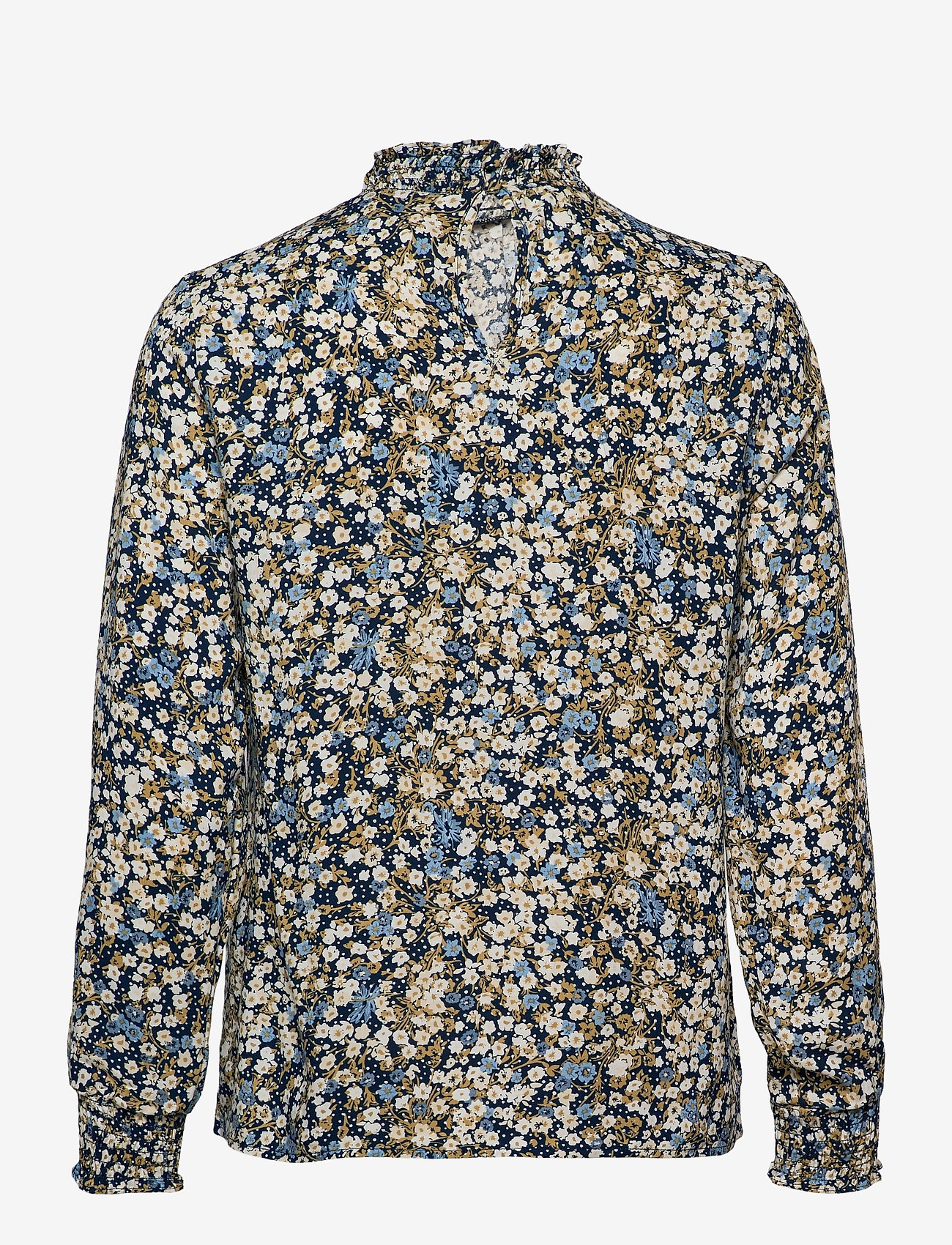 Object - OBJDITSY DALILA L/S SMOCK TOP A BF - blue mirage - 1