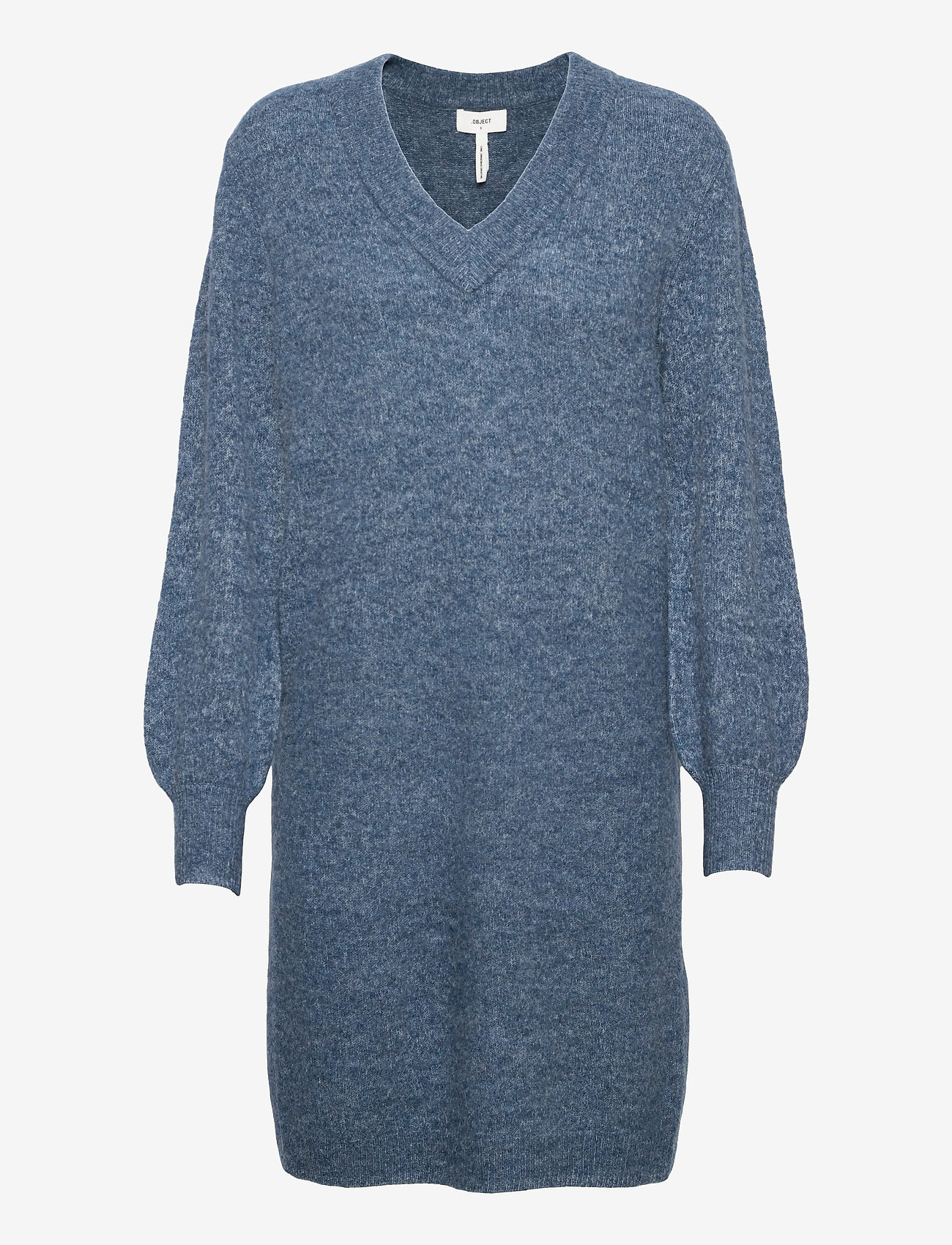 Object - OBJNETE V-NECK L/S DRESS A Q - blue mirage - 0