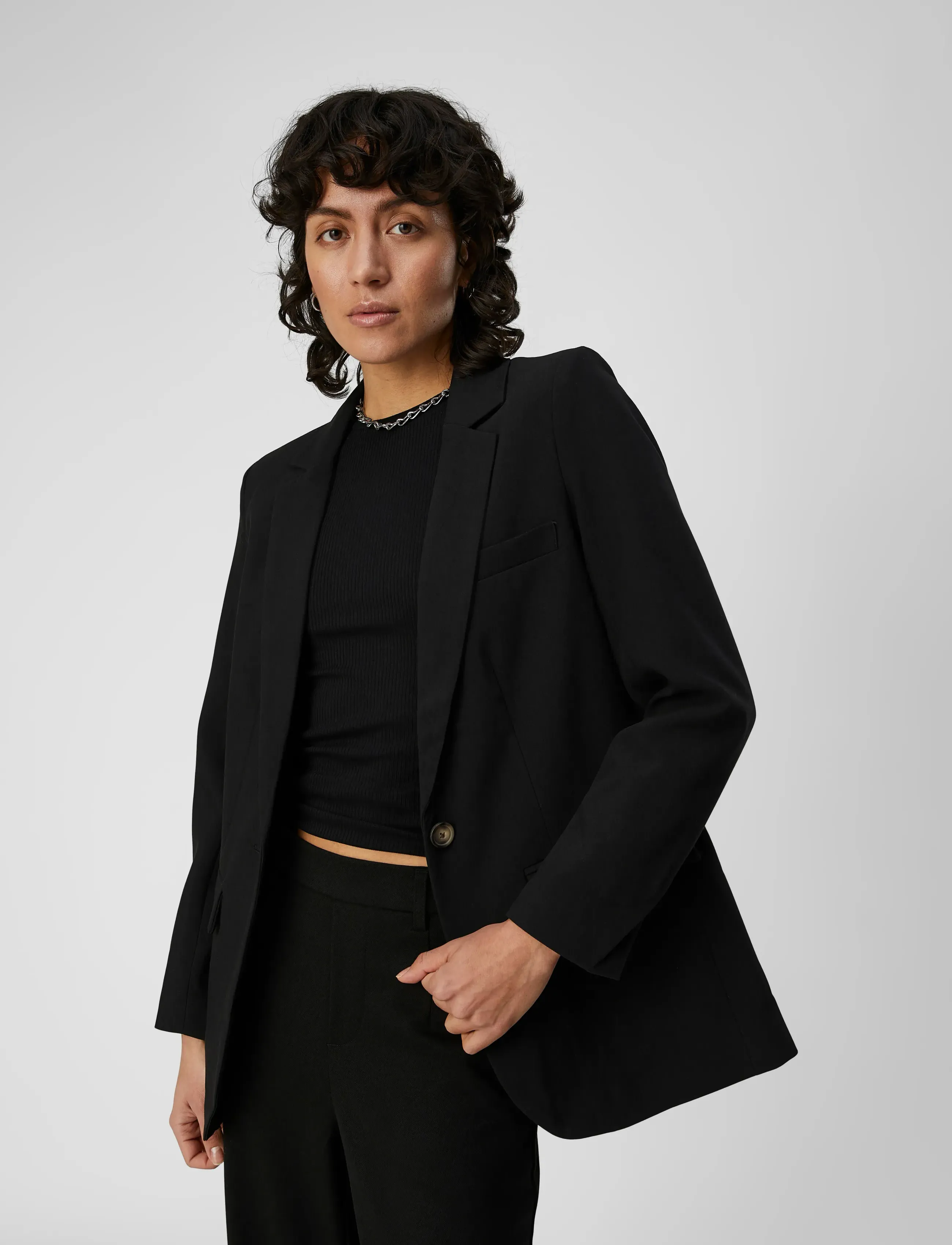 Object Objsigrid L/S Blazer Noos, 36, Black, Blazere > Enkeltradede Blazere, Dame